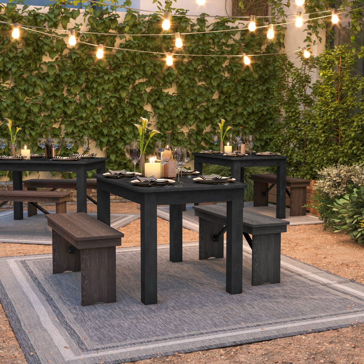 46" x 30" Rectangular Solid Pine Farm Dining Table
