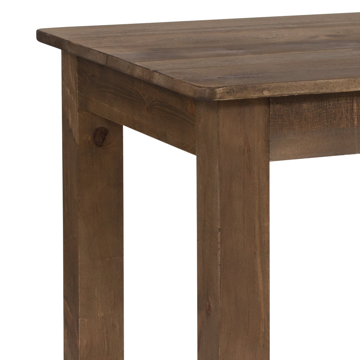 46" x 30" Rectangular Solid Pine Farm Dining Table