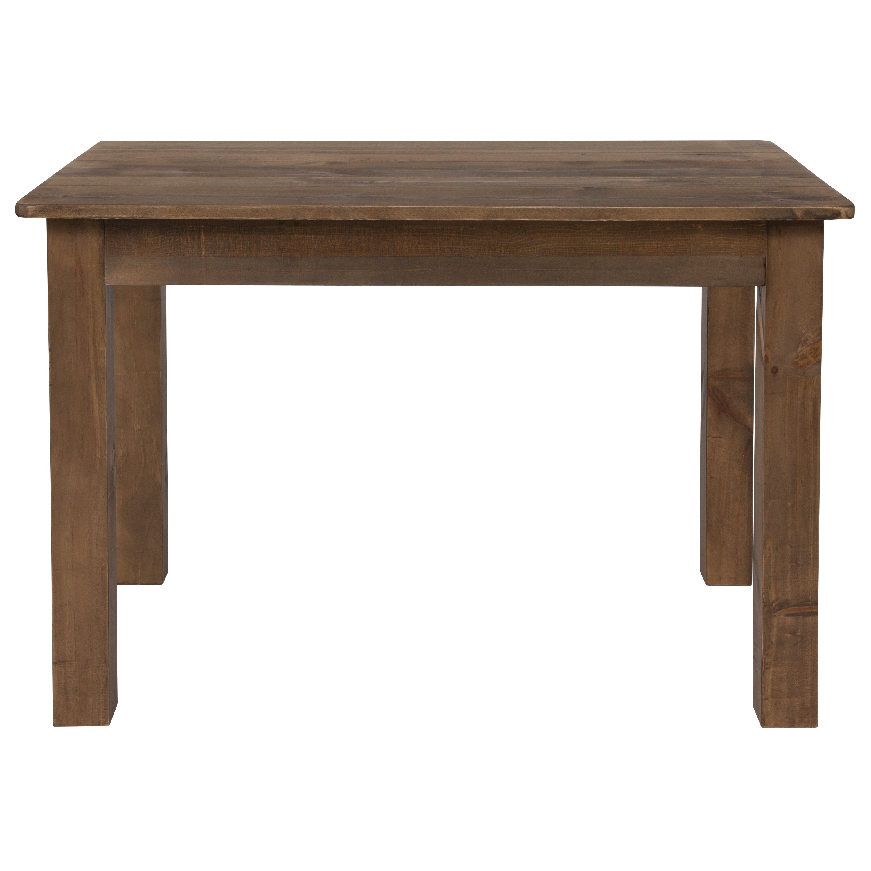 46" x 30" Rectangular Solid Pine Farm Dining Table-Dining Table-Flash Furniture-Wall2Wall Furnishings