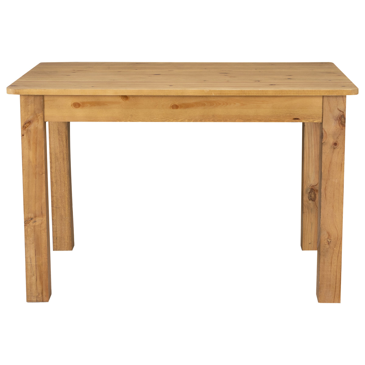 46" x 30" Rectangular Solid Pine Farm Dining Table