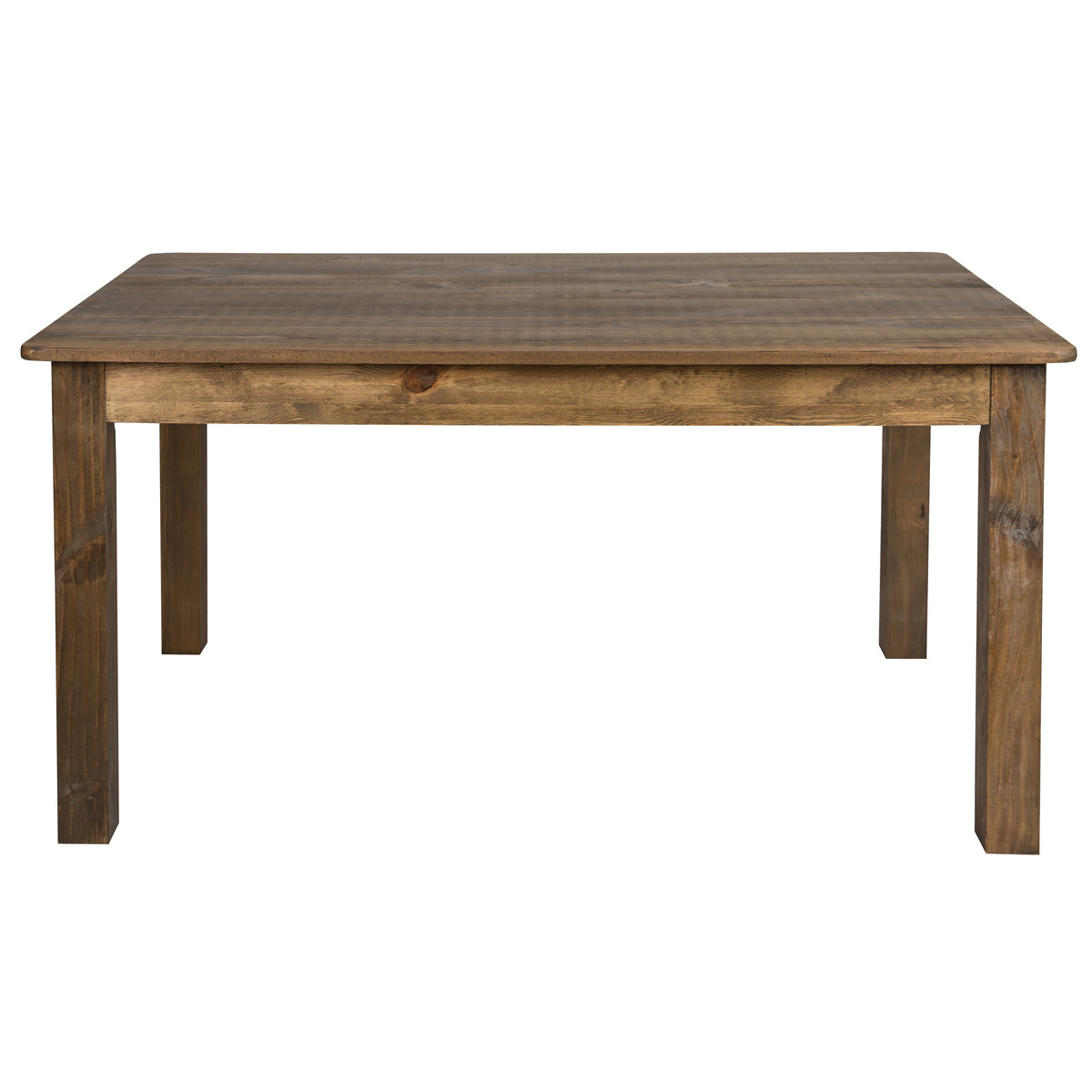 60" x 38" Rectangular Solid Pine Farm Dining Table