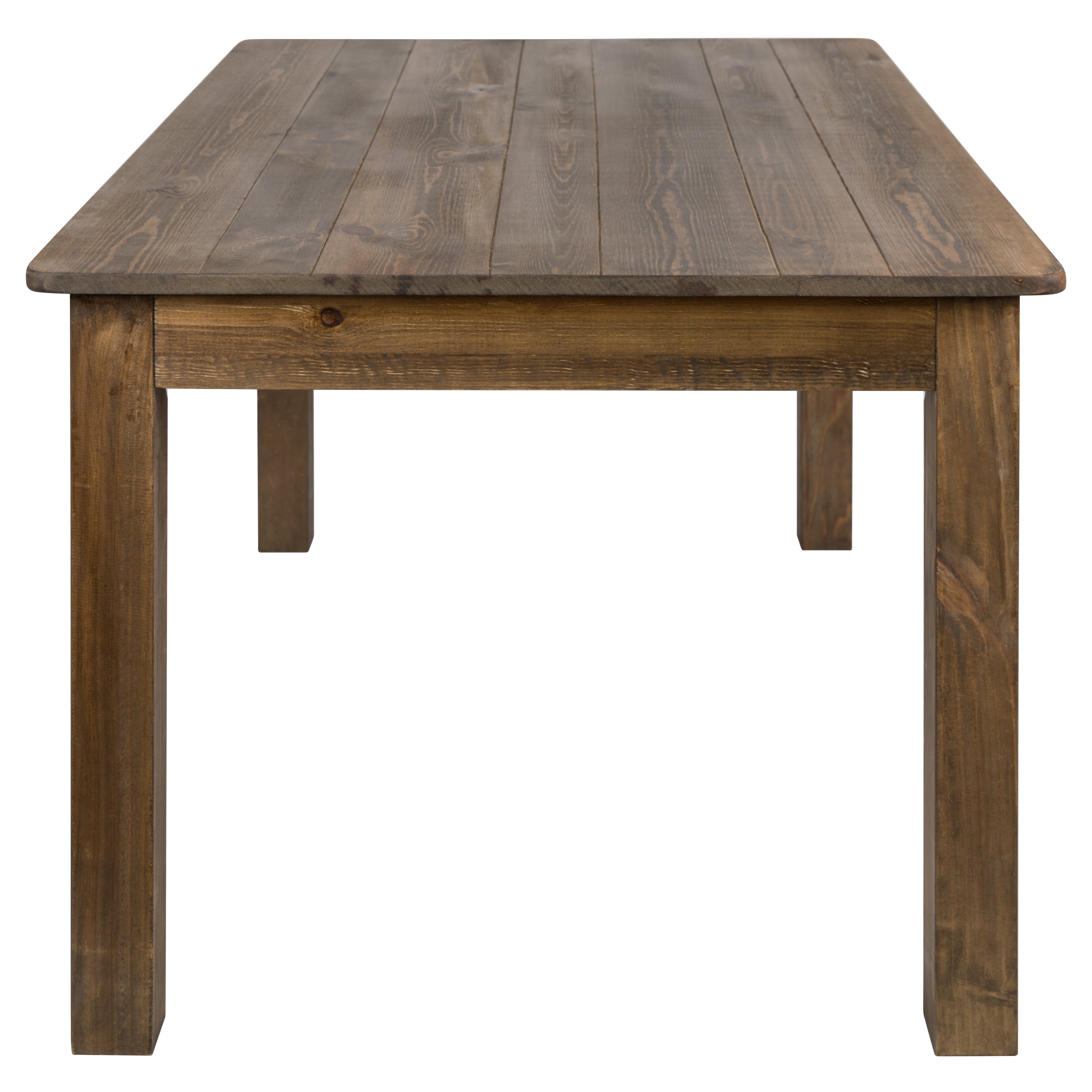 60" x 38" Rectangular Solid Pine Farm Dining Table-Dining Table-Flash Furniture-Wall2Wall Furnishings
