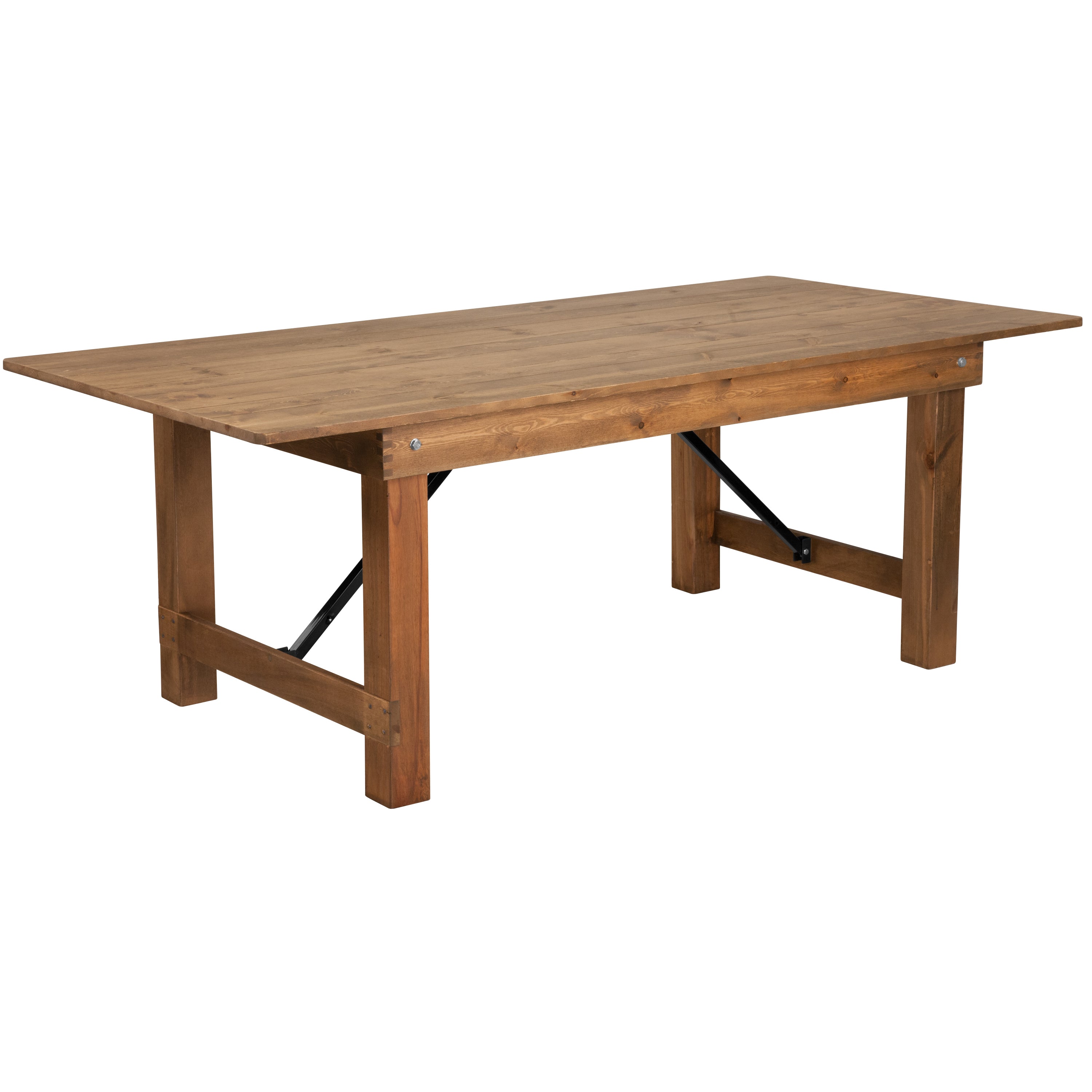 HERCULES Series 7' x 40" Rectangular Solid Pine Folding Farm Table-Dining Table-Flash Furniture-Wall2Wall Furnishings