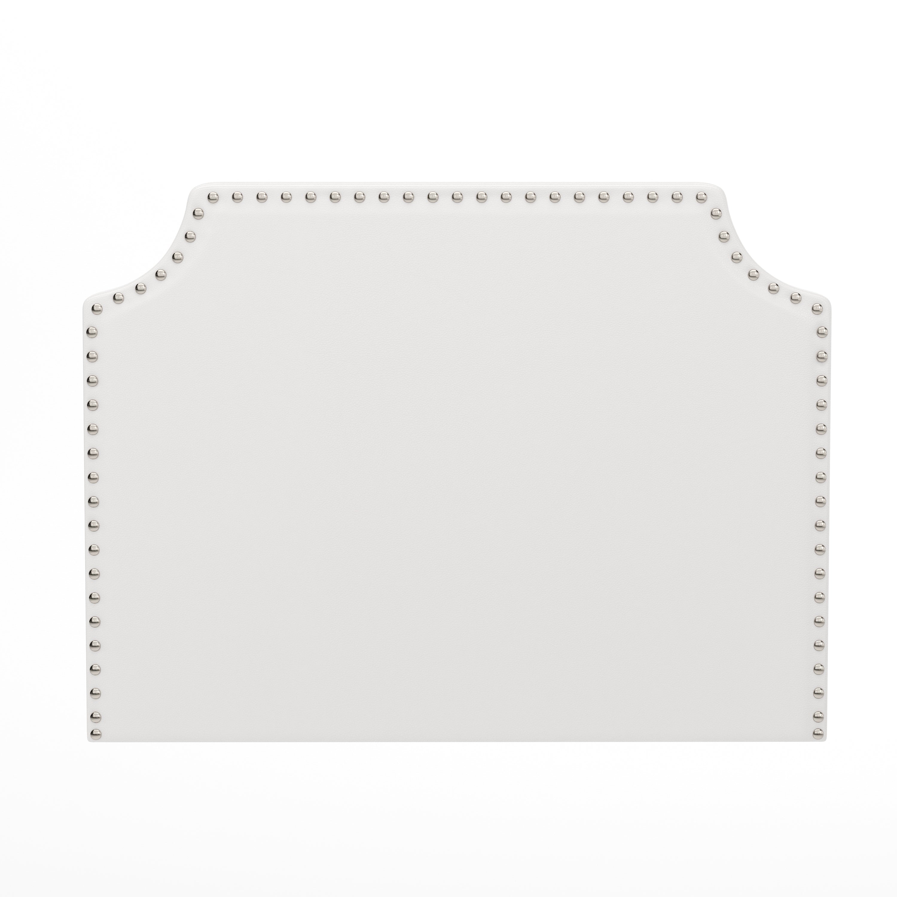 Adeline Contoured Headboard with 2 Power Outlets, 1 USB and 1 USB Type-C Port with Studded LeatherSoft Upholstery and Dual Hanging Options