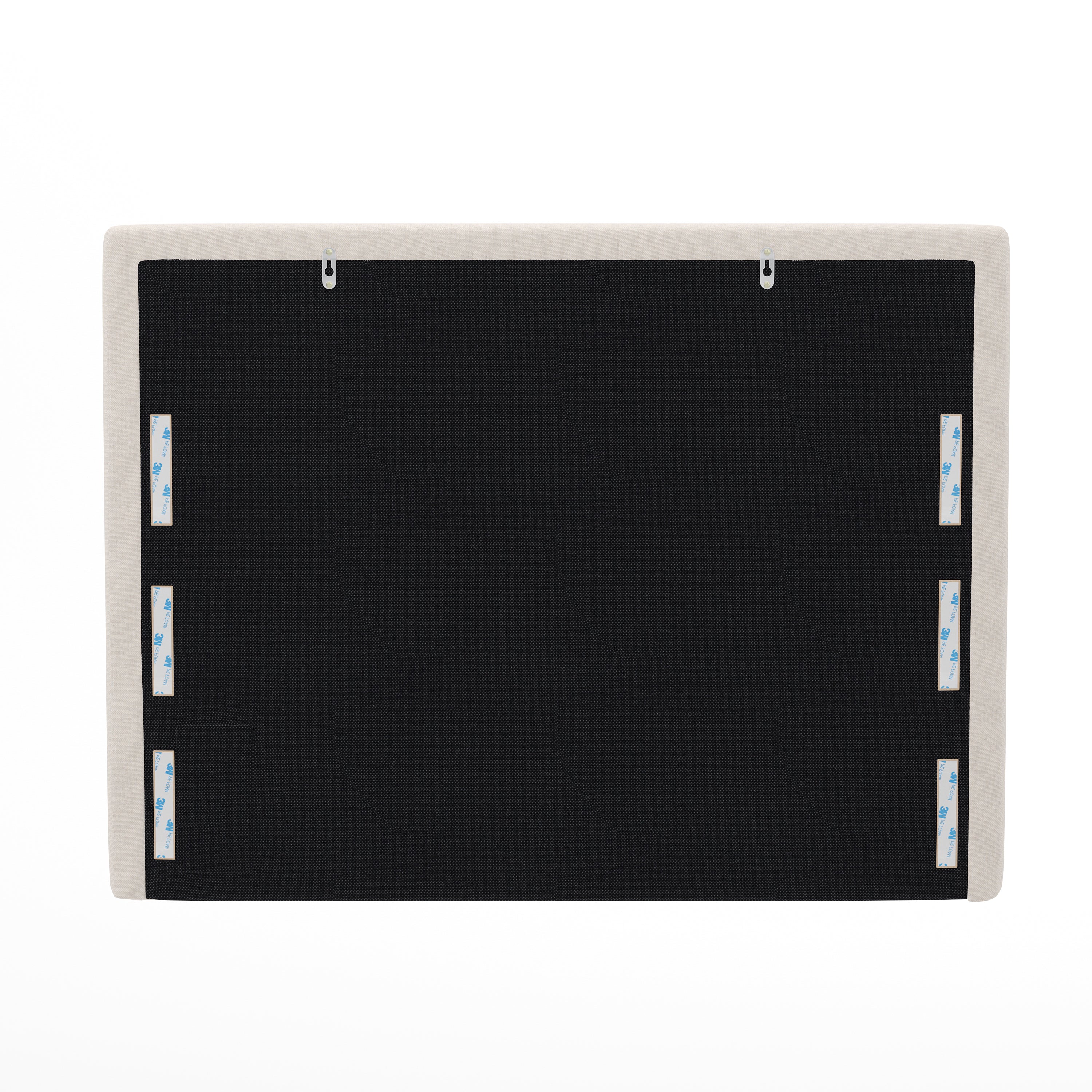 Hugo Headboard with 2 Power Outlets, 1 USB and 1 USB Type-C Port with Faux Linen Upholstery and Dual Hanging Options