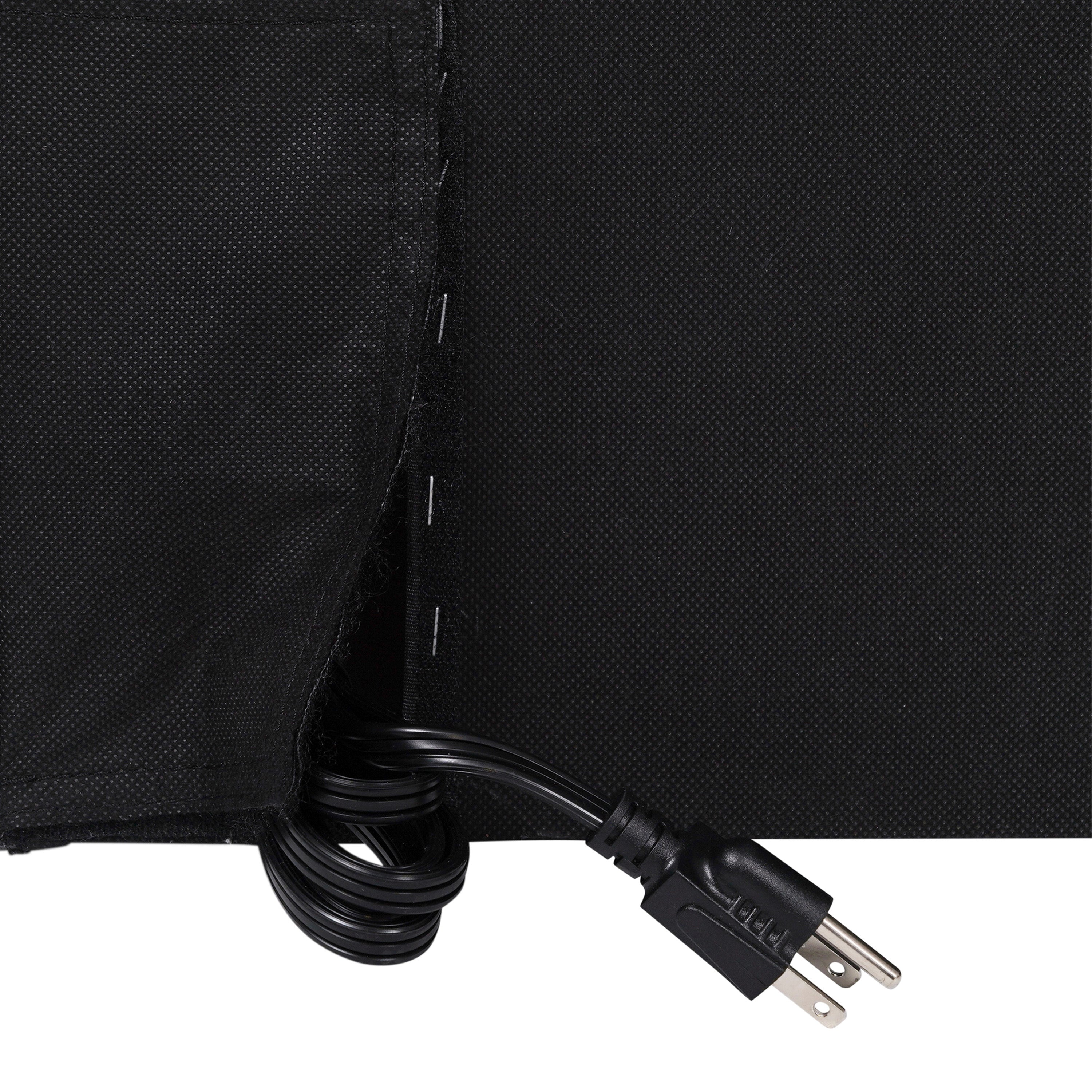 Hugo Headboard with 2 Power Outlets, 1 USB and 1 USB Type-C Port with Faux Linen Upholstery and Dual Hanging Options