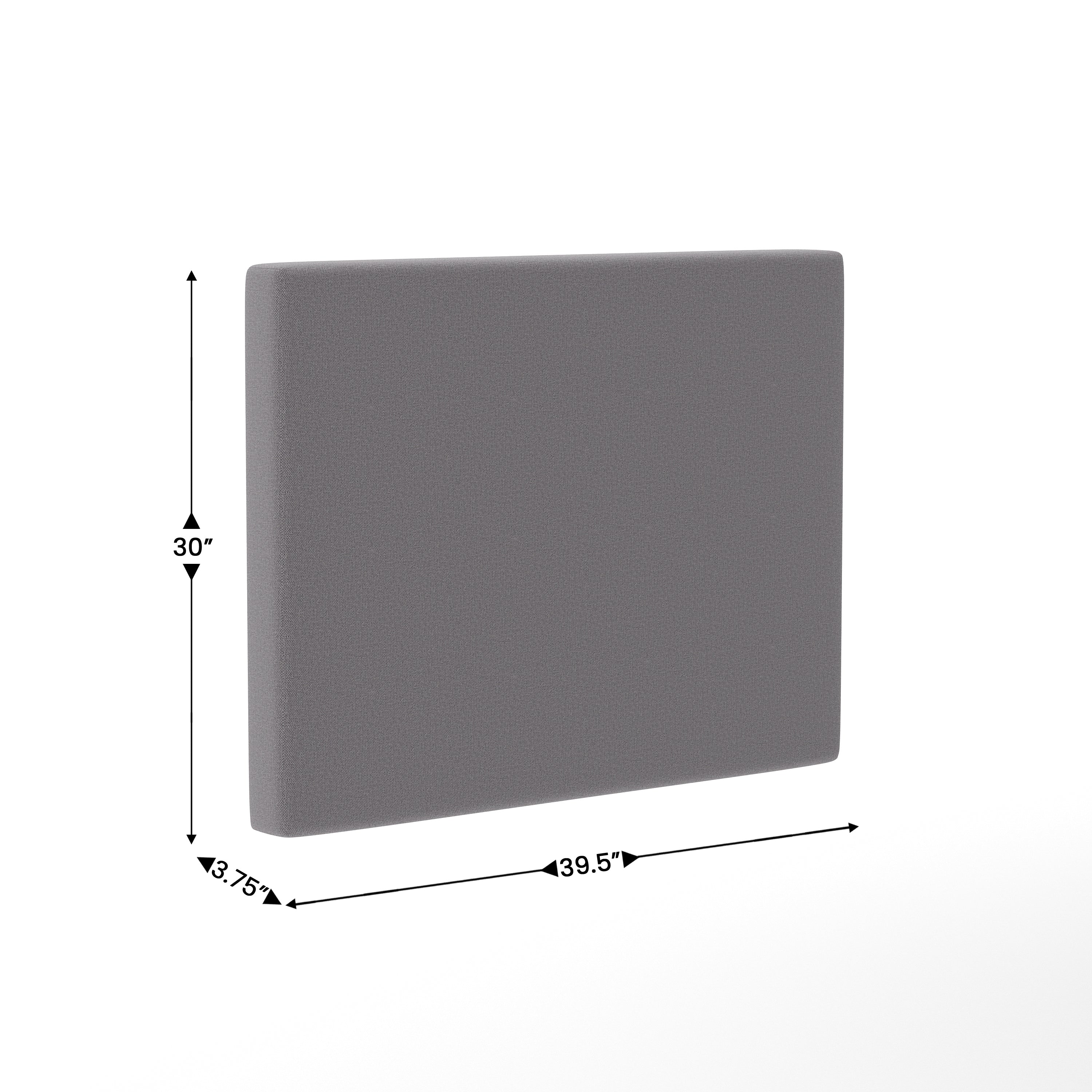 Hugo Headboard with 2 Power Outlets, 1 USB and 1 USB Type-C Port with Faux Linen Upholstery and Dual Hanging Options