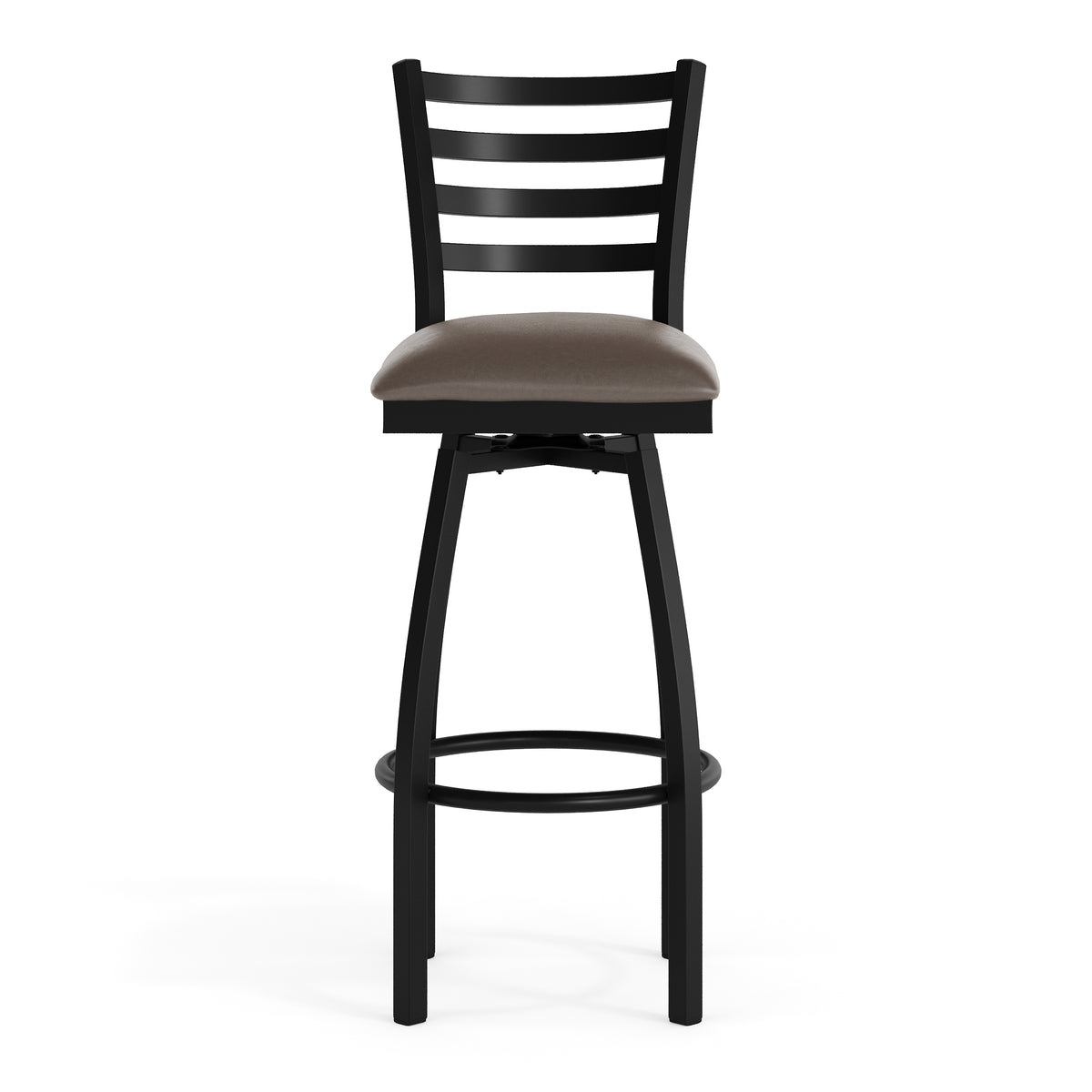 Ladder Back Swivel Metal Barstool