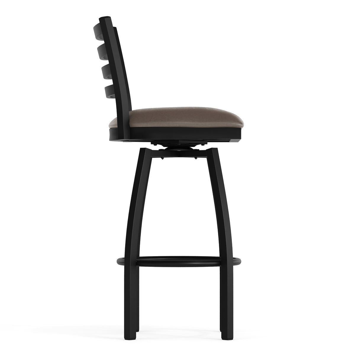 Ladder Back Swivel Metal Barstool