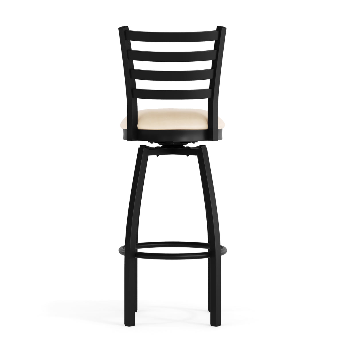 Ladder Back Swivel Metal Barstool