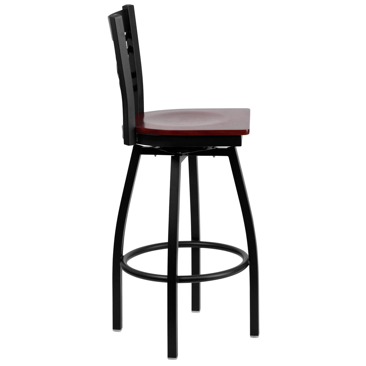 X" Back Swivel Metal Barstool