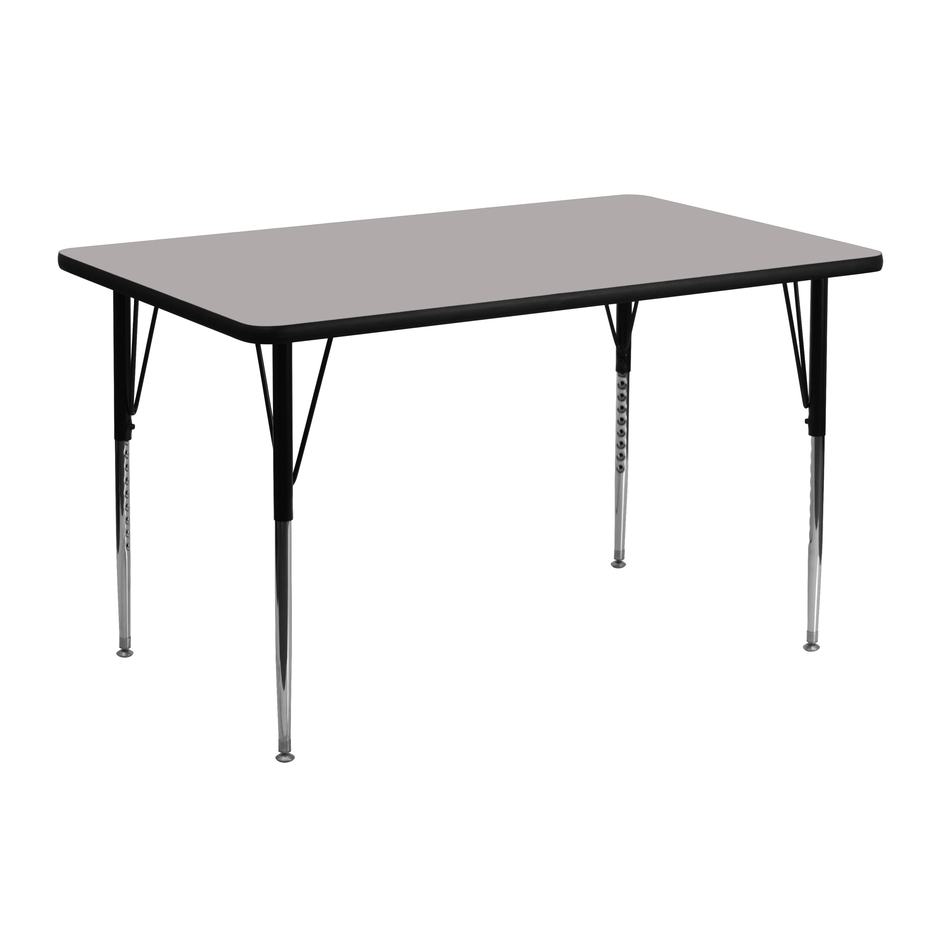 24''W x 48''L Rectangular HP Laminate Activity Table - Standard Height Adjustable Legs-Rectangular Activity Table-Flash Furniture-Wall2Wall Furnishings