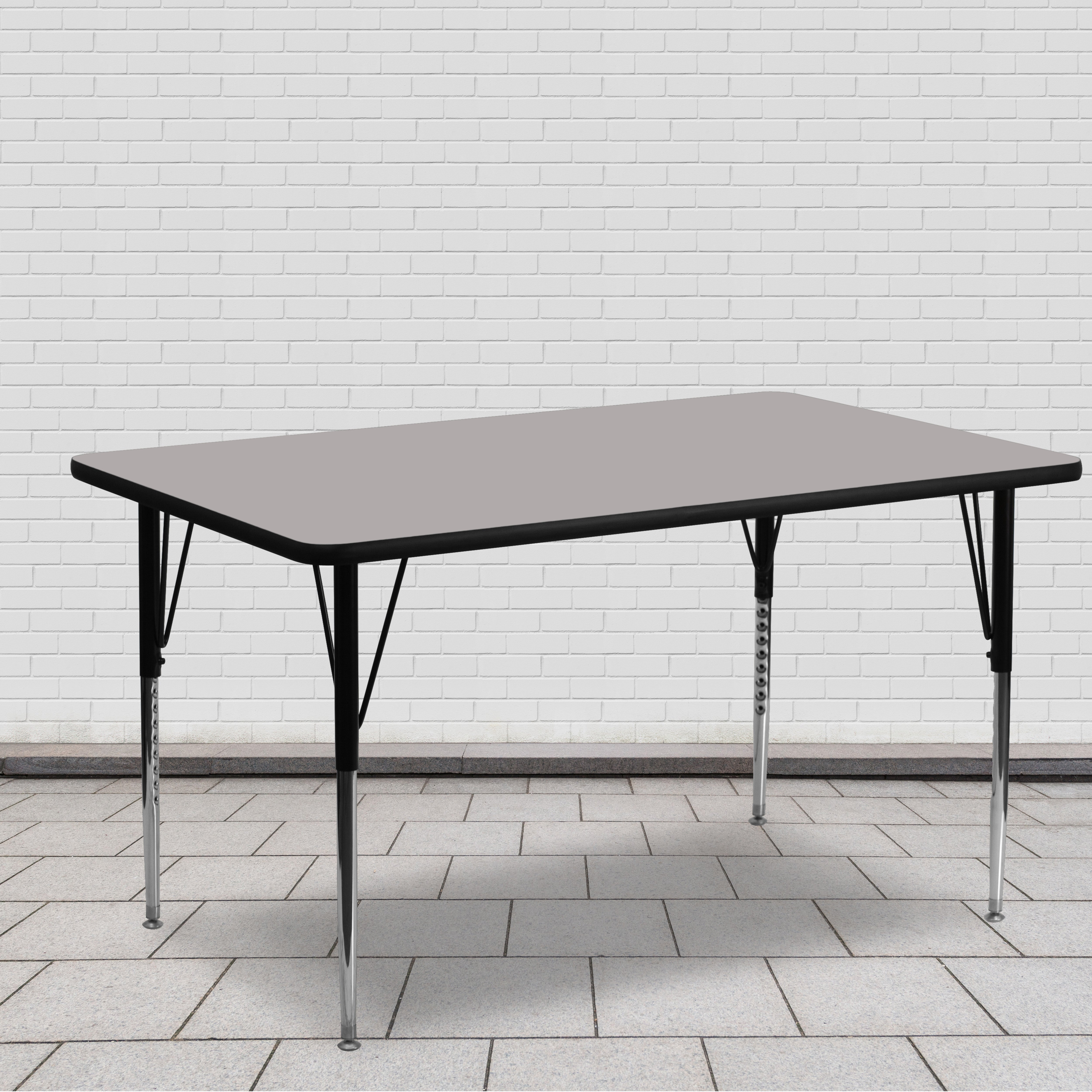 24''W x 60''L Rectangular HP Laminate Activity Table - Standard Height Adjustable Legs-Rectangular Activity Table-Flash Furniture-Wall2Wall Furnishings