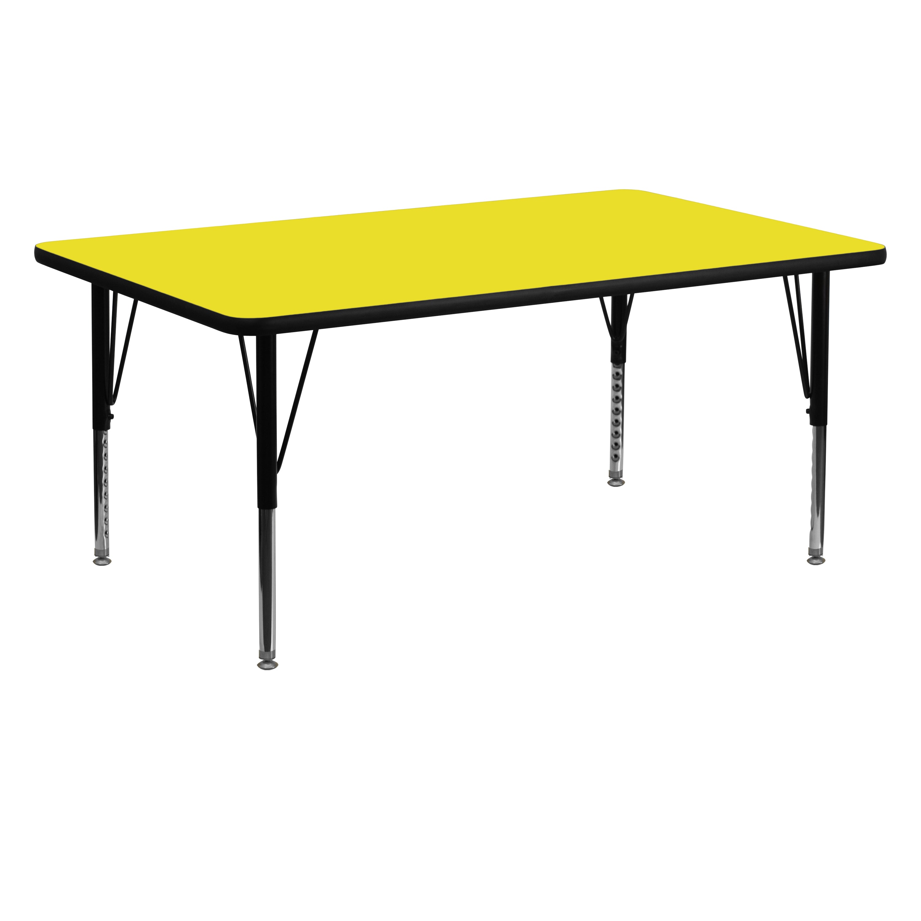 24''W x 60''L Rectangular HP Laminate Activity Table - Height Adjustable Short Legs-Rectangular Activity Table-Flash Furniture-Wall2Wall Furnishings