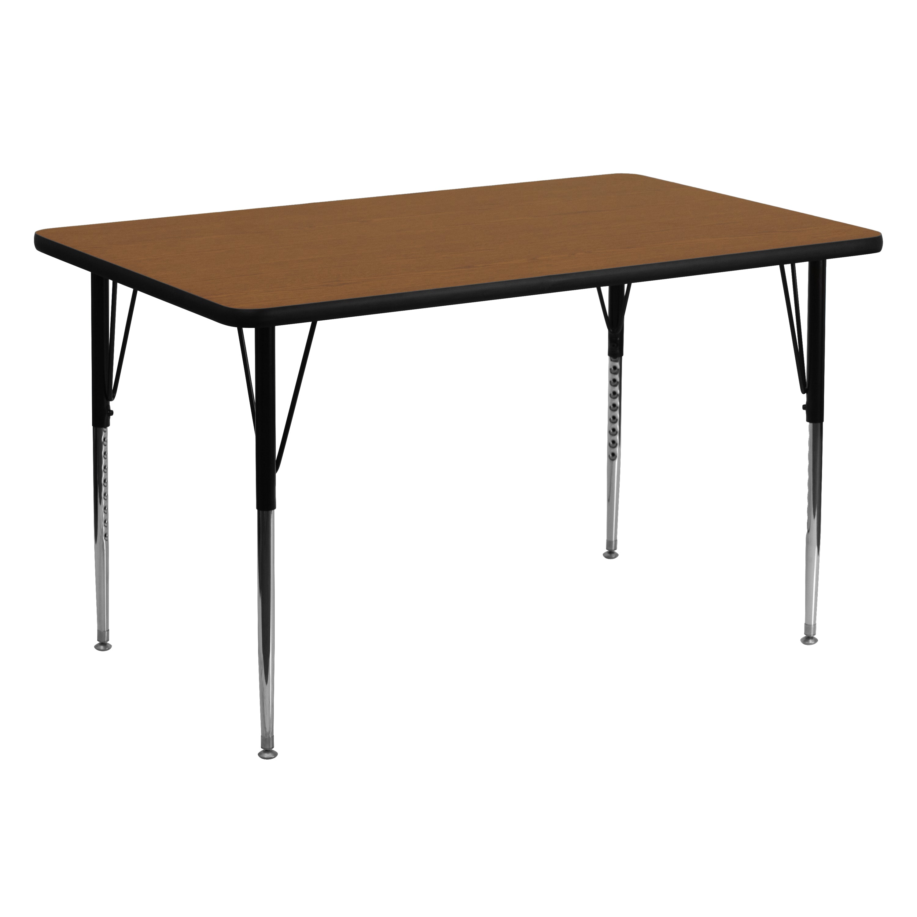 30''W x 60''L Rectangular HP Laminate Activity Table - Standard Height Adjustable Legs-Rectangular Activity Table-Flash Furniture-Wall2Wall Furnishings