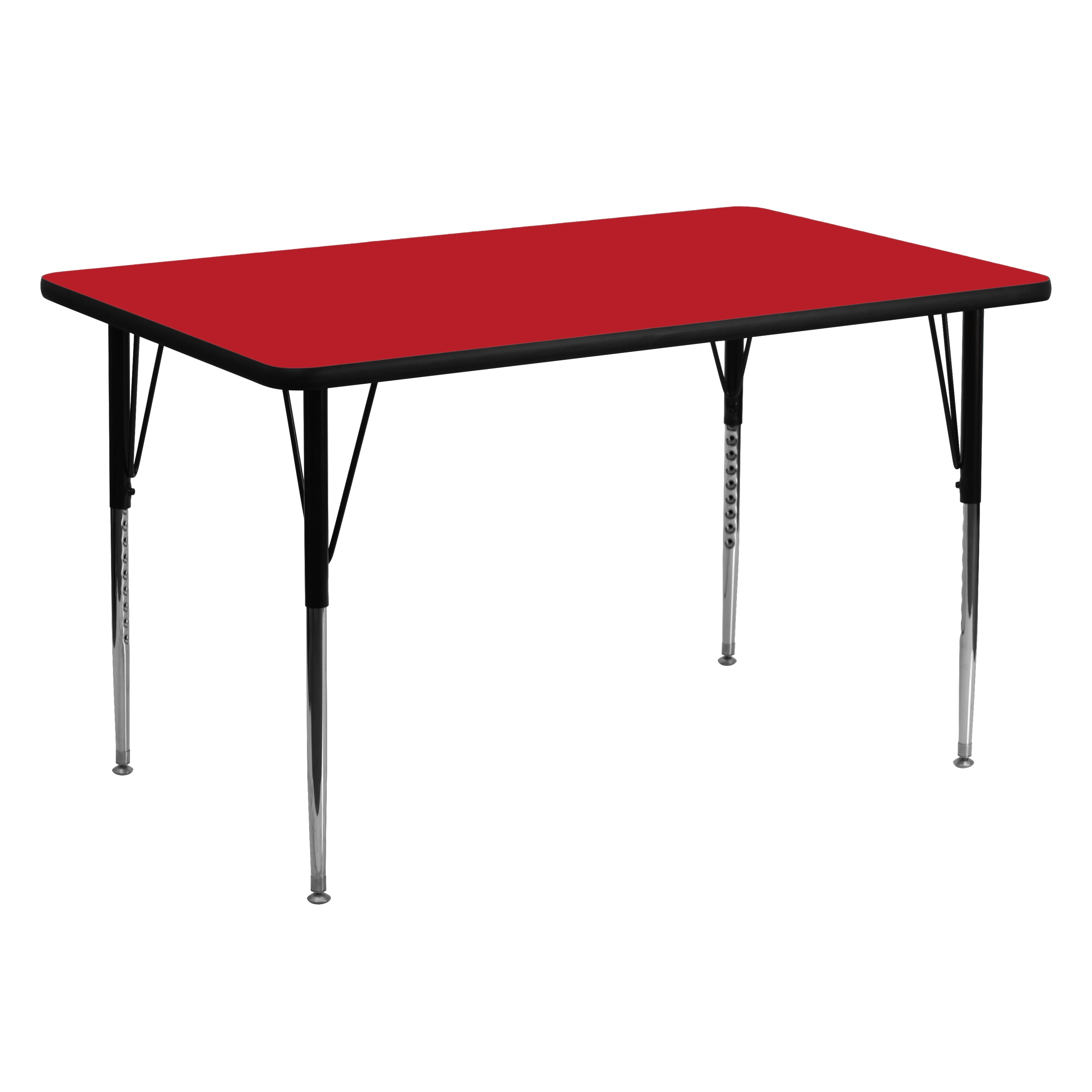 30''W x 60''L Rectangular HP Laminate Activity Table - Standard Height Adjustable Legs-Rectangular Activity Table-Flash Furniture-Wall2Wall Furnishings
