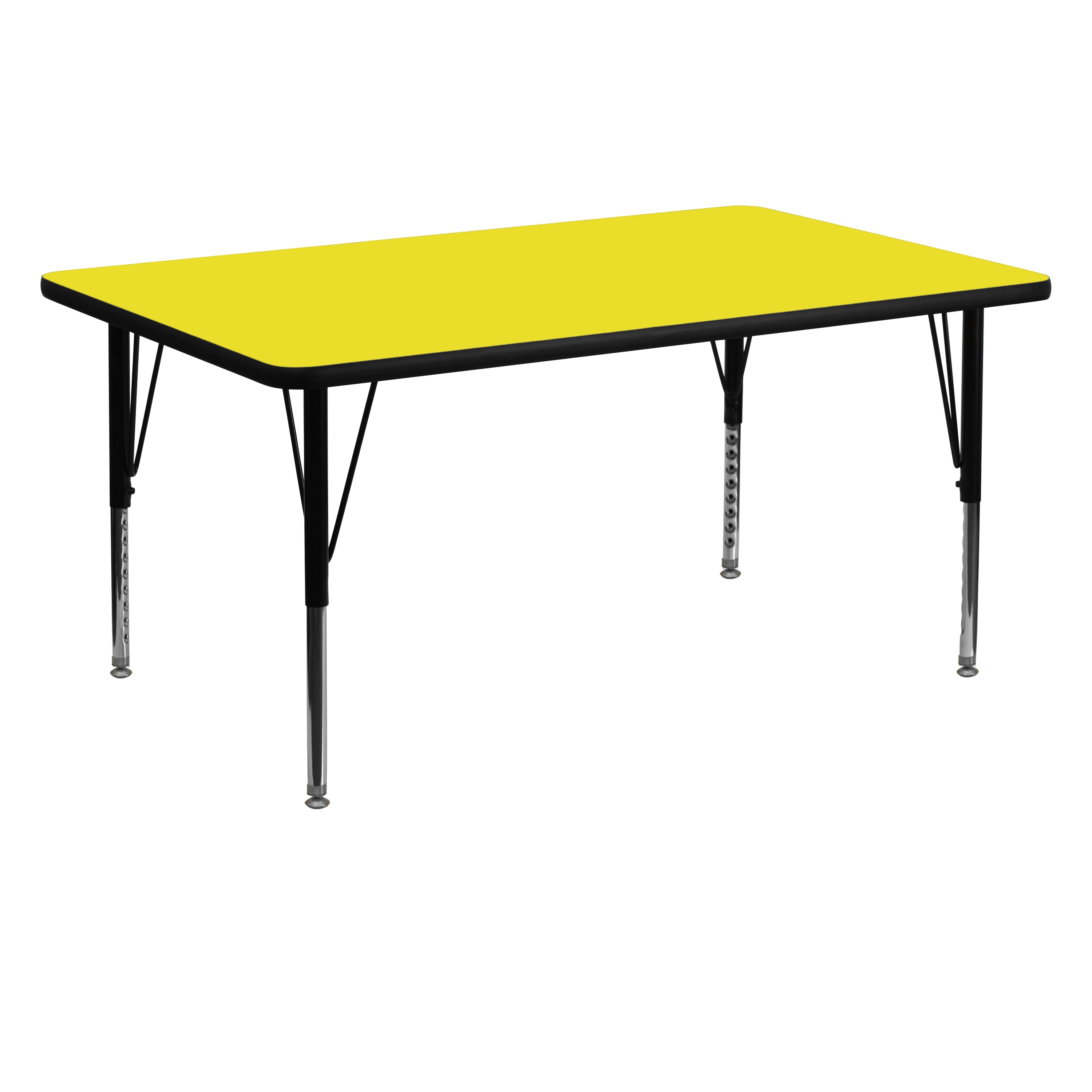 30''W x 60''L Rectangular HP Laminate Activity Table - Height Adjustable Short Legs-Rectangular Activity Table-Flash Furniture-Wall2Wall Furnishings