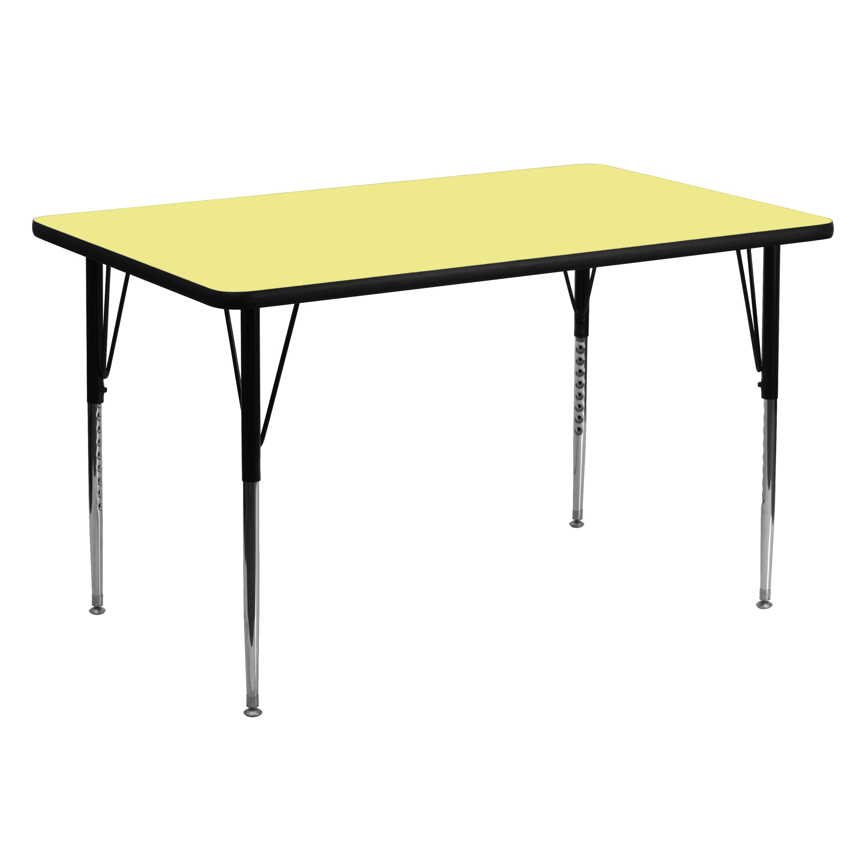30''W x 60''L Rectangular Thermal Laminate Activity Table - Standard Height Adjustable Legs-Rectangular Activity Table-Flash Furniture-Wall2Wall Furnishings