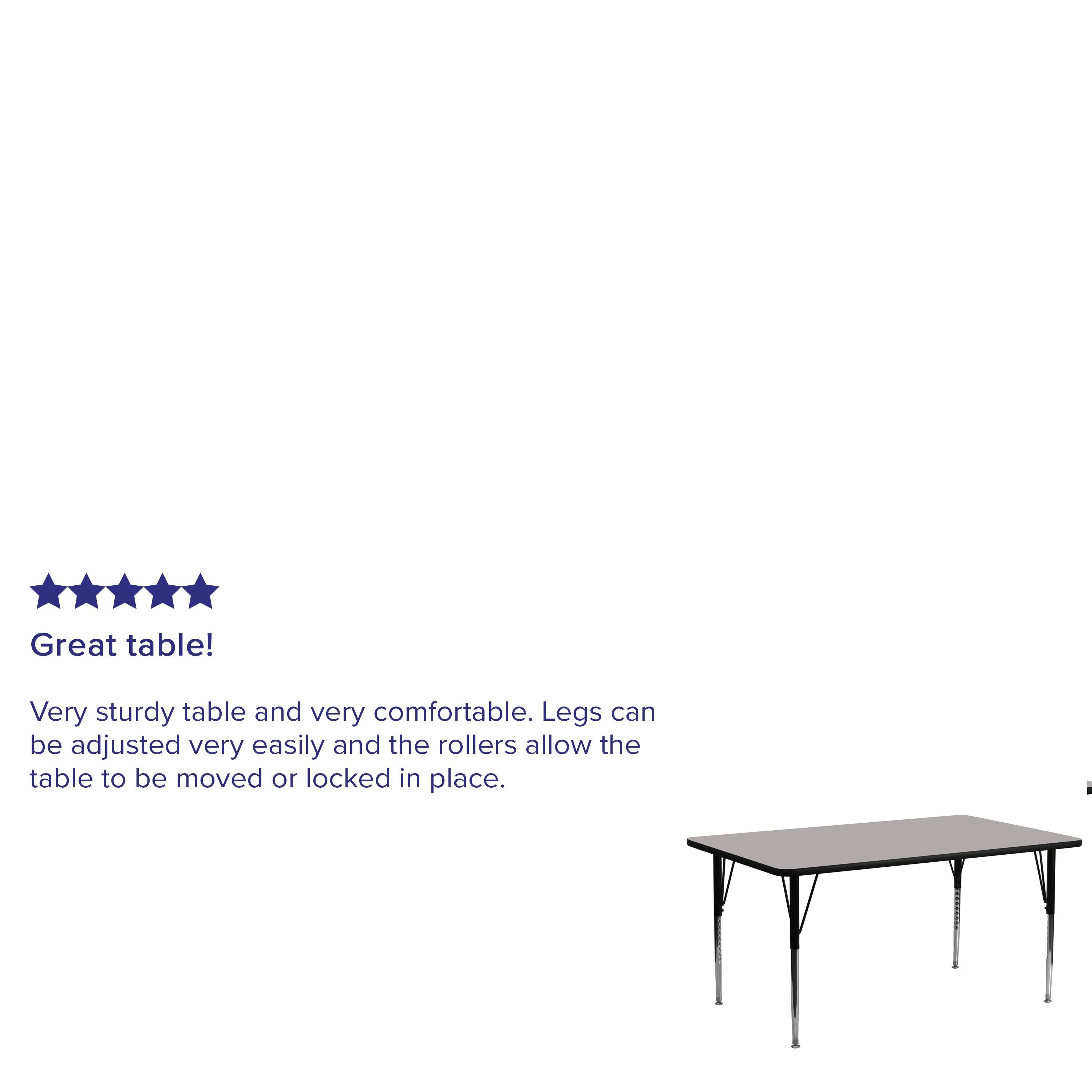 30''W x 72''L Rectangular HP Laminate Activity Table - Standard Height Adjustable Legs-Rectangular Activity Table-Flash Furniture-Wall2Wall Furnishings