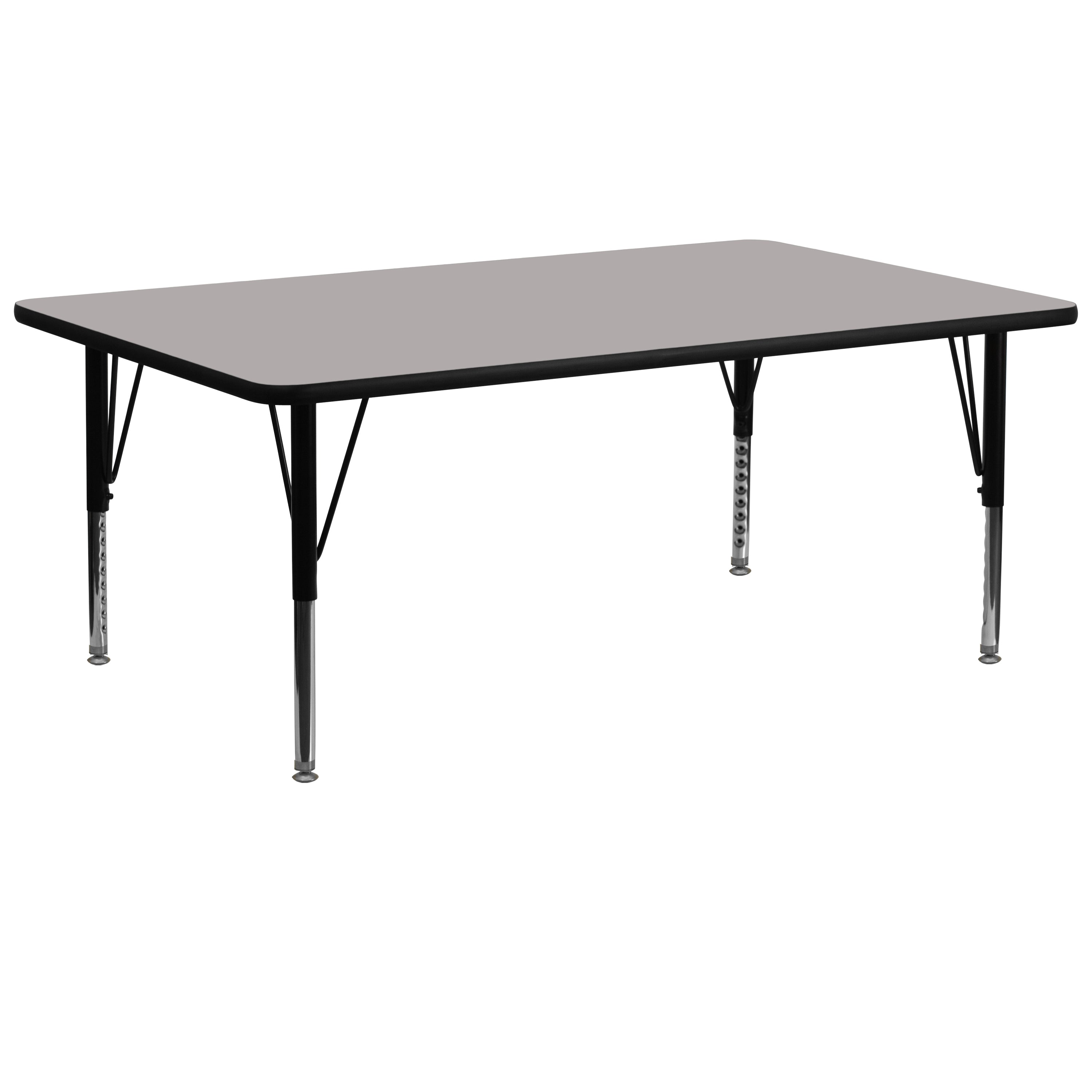 30''W x 72''L Rectangular HP Laminate Activity Table - Height Adjustable Short Legs-Rectangular Activity Table-Flash Furniture-Wall2Wall Furnishings