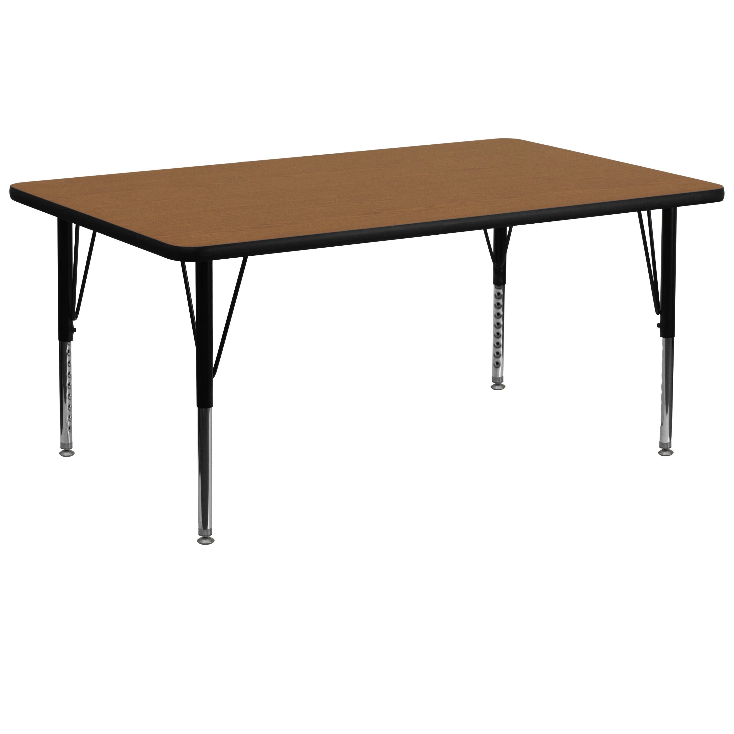 30''W x 72''L Rectangular Thermal Laminate Activity Table - Height Adjustable Short Legs-Rectangular Activity Table-Flash Furniture-Wall2Wall Furnishings