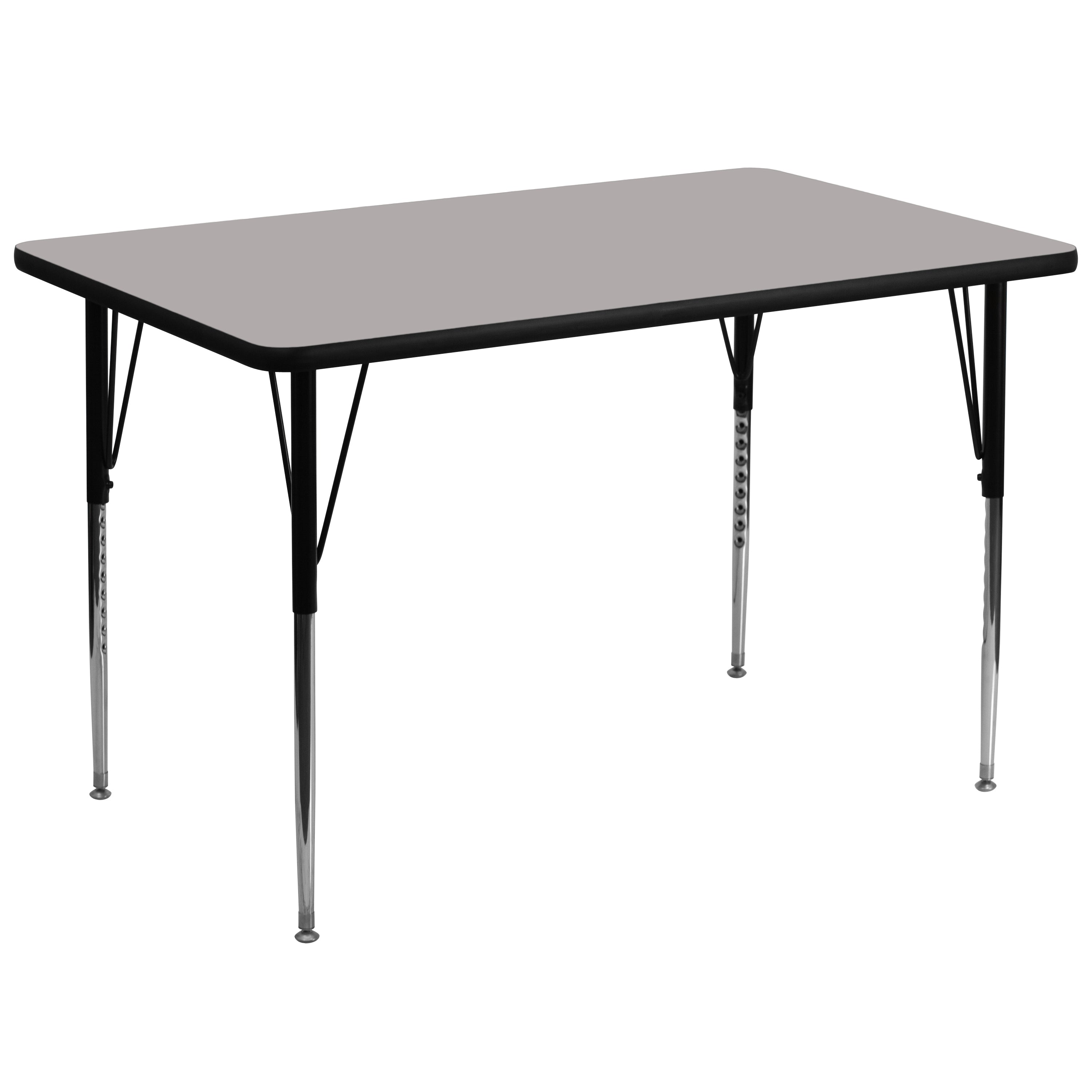 36''W x 72''L Rectangular HP Laminate Activity Table - Standard Height Adjustable Legs-Rectangular Activity Table-Flash Furniture-Wall2Wall Furnishings