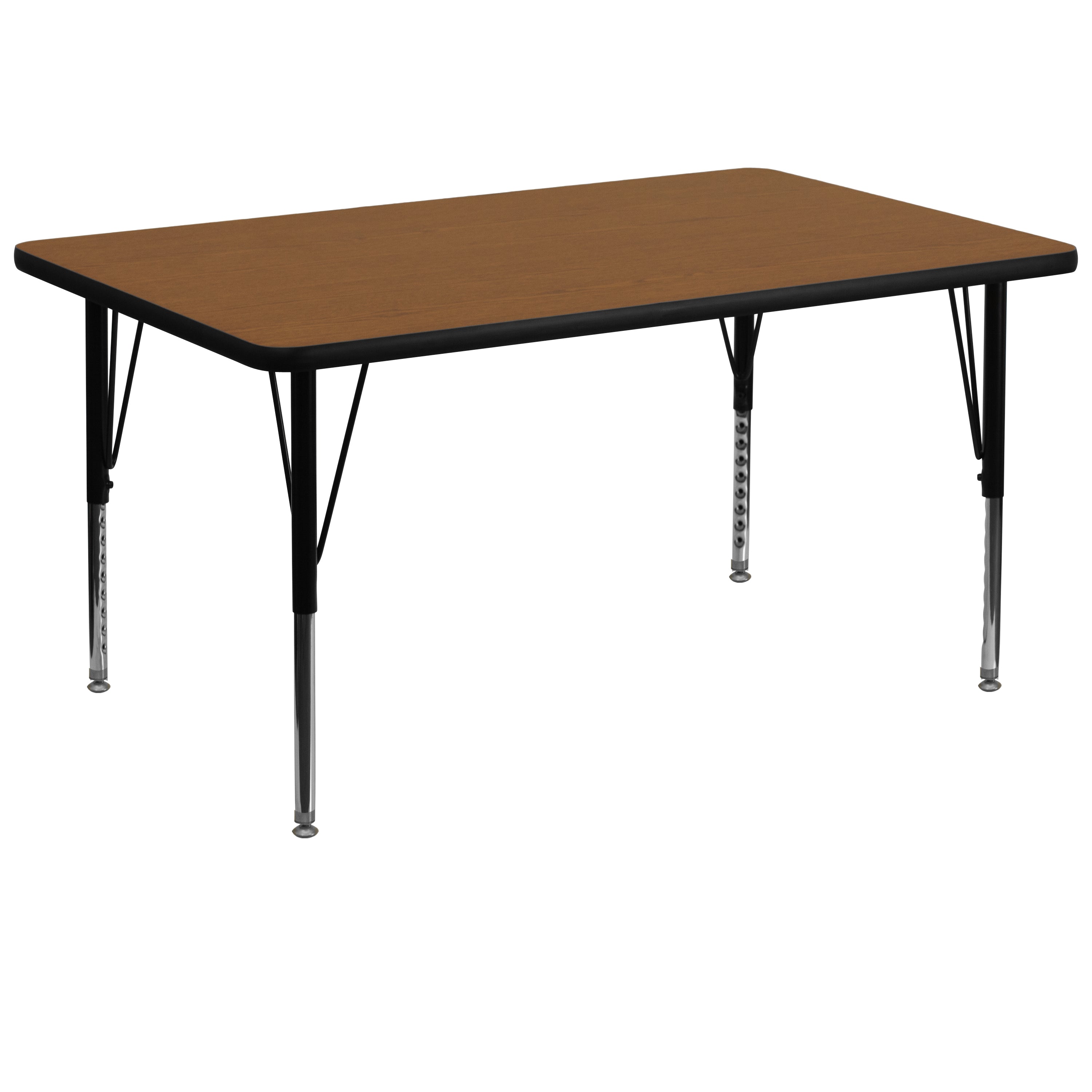 36''W x 72''L Rectangular HP Laminate Activity Table - Height Adjustable Short Legs-Rectangular Activity Table-Flash Furniture-Wall2Wall Furnishings