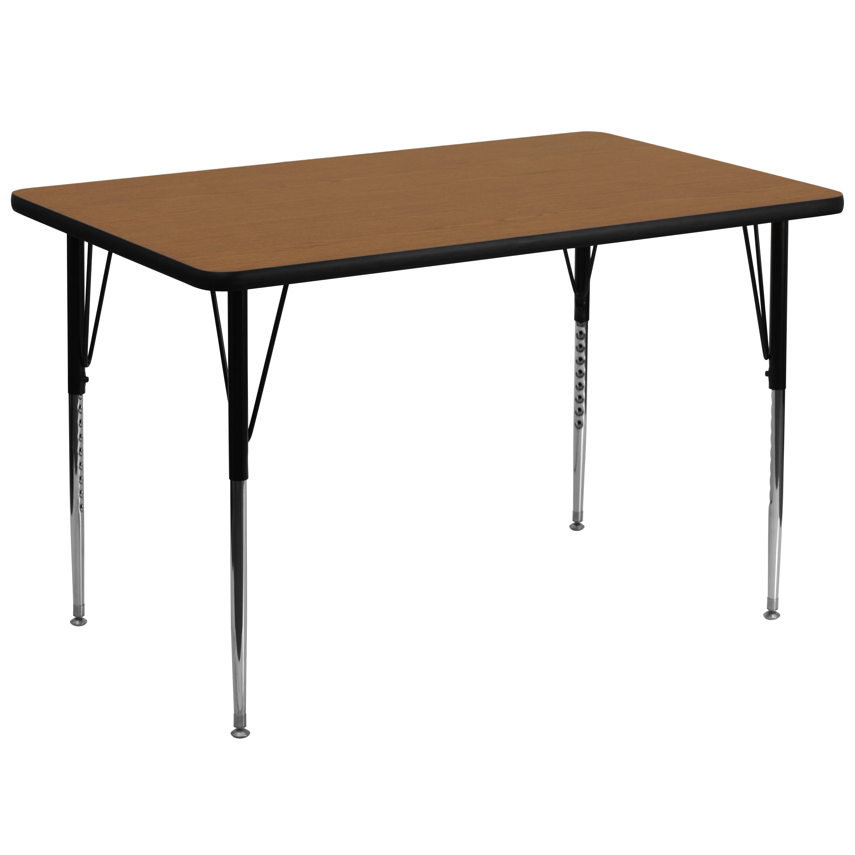 36''W x 72''L Rectangular Thermal Laminate Activity Table - Standard Height Adjustable Legs-Rectangular Activity Table-Flash Furniture-Wall2Wall Furnishings