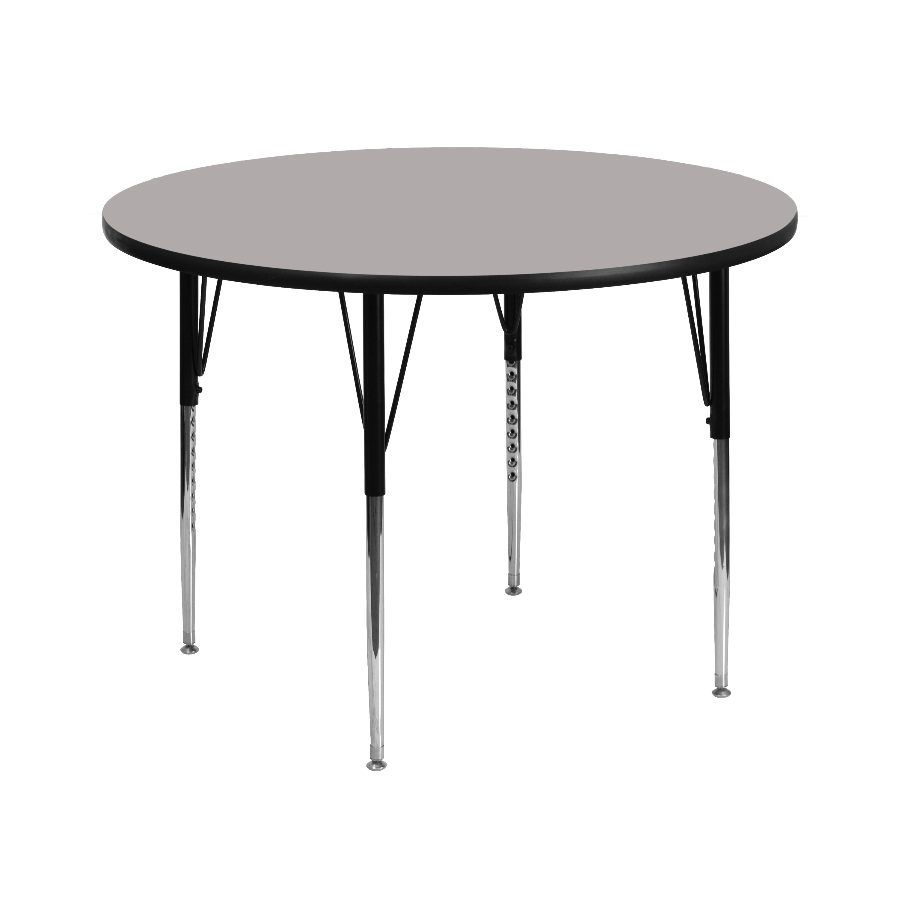 42'' Round HP Laminate Activity Table - Standard Height Adjustable Legs-Round Activity Table-Flash Furniture-Wall2Wall Furnishings
