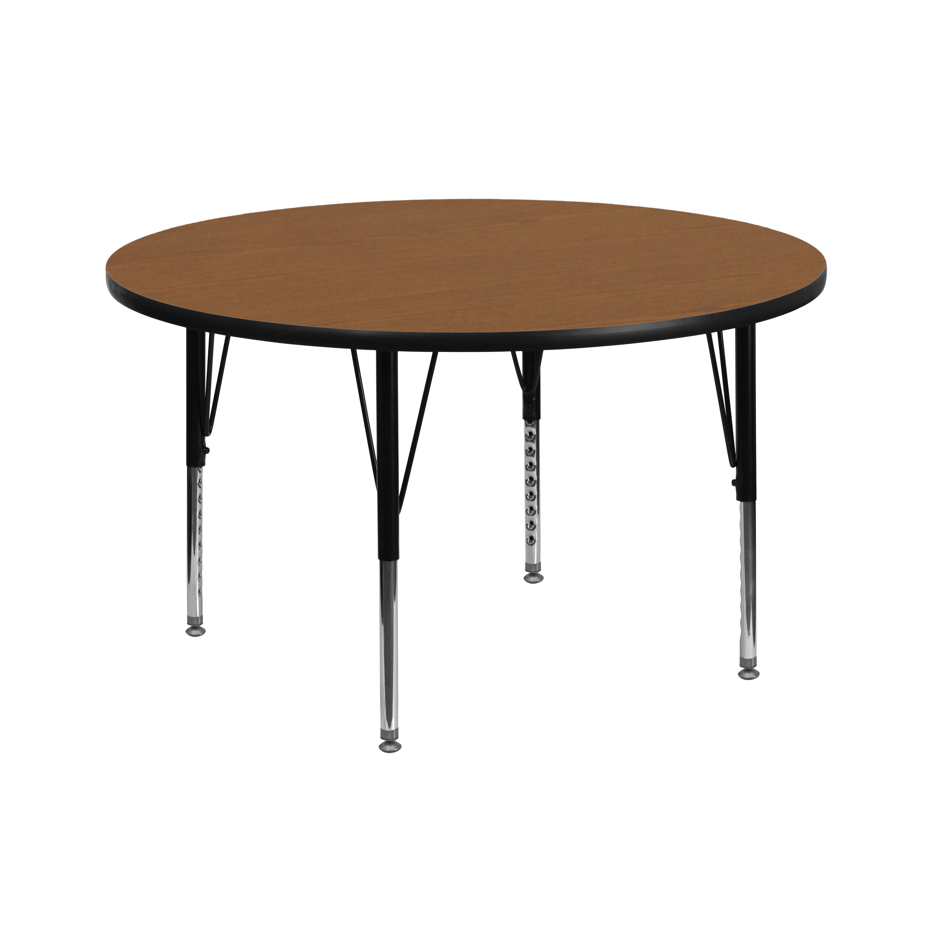 42'' Round Thermal Laminate Activity Table - Height Adjustable Short Legs-Round Activity Table-Flash Furniture-Wall2Wall Furnishings