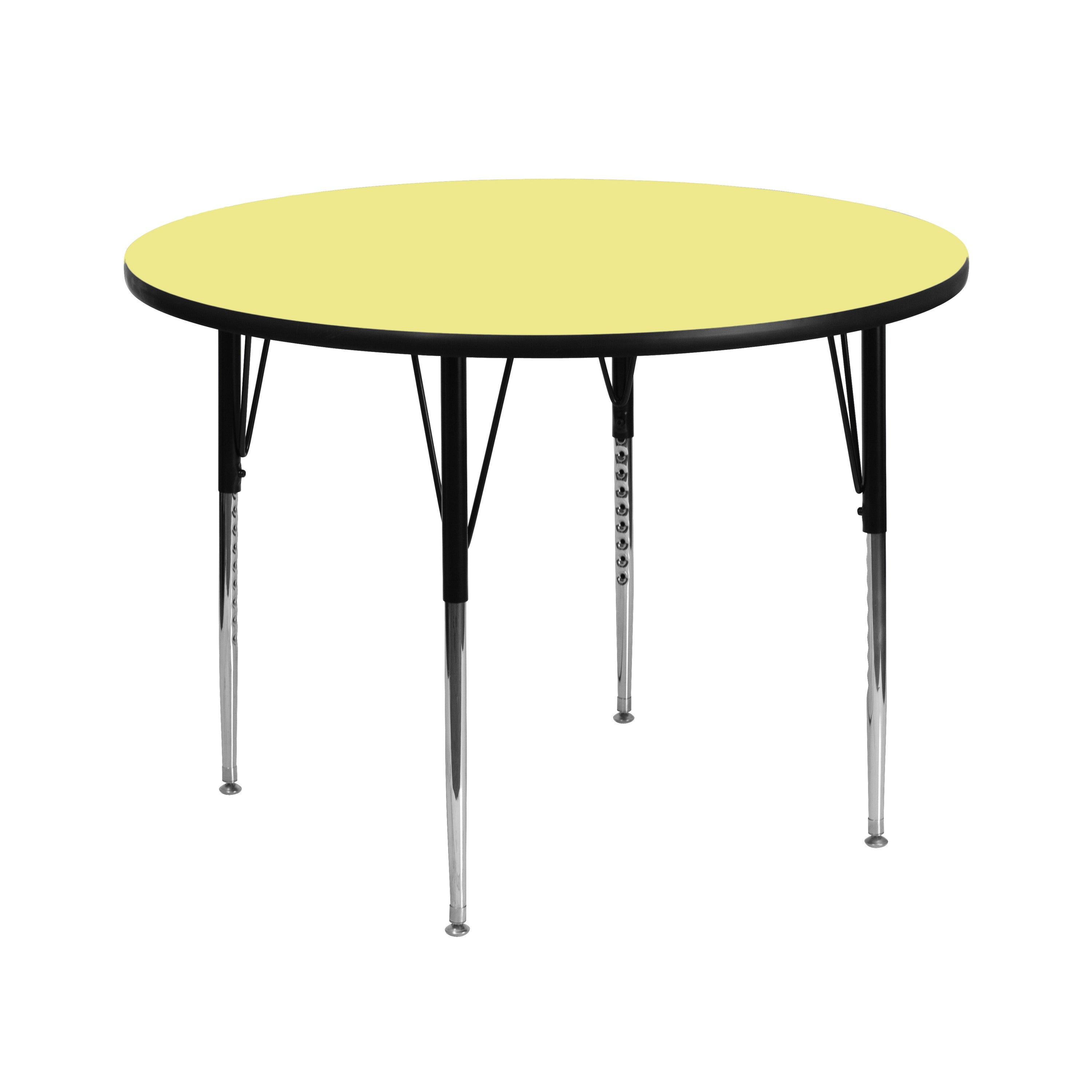 42'' Round Thermal Laminate Activity Table - Standard Height Adjustable Legs-Round Activity Table-Flash Furniture-Wall2Wall Furnishings