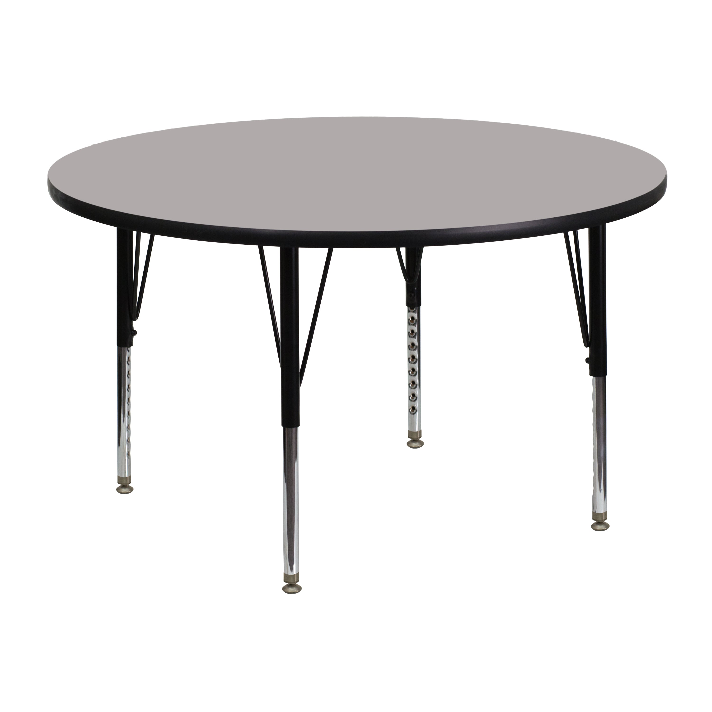 48'' Round HP Laminate Activity Table - Height Adjustable Short Legs-Round Activity Table-Flash Furniture-Wall2Wall Furnishings