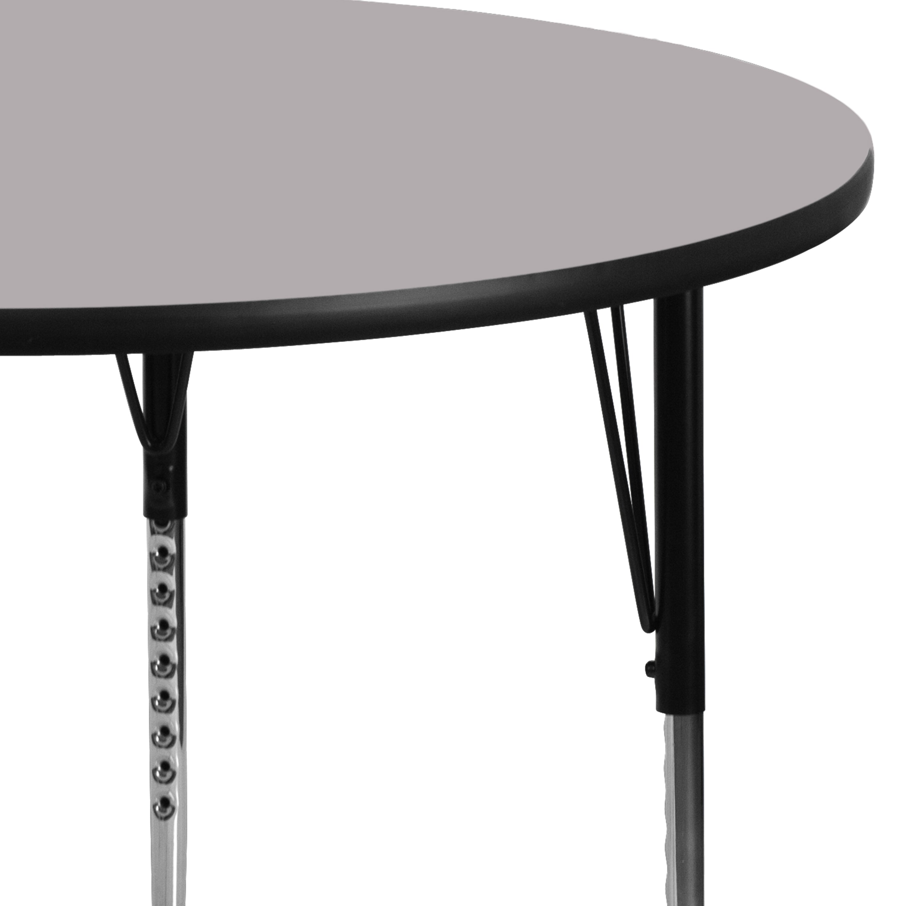 48'' Round Thermal Laminate Activity Table - Standard Height Adjustable Legs-Round Activity Table-Flash Furniture-Wall2Wall Furnishings