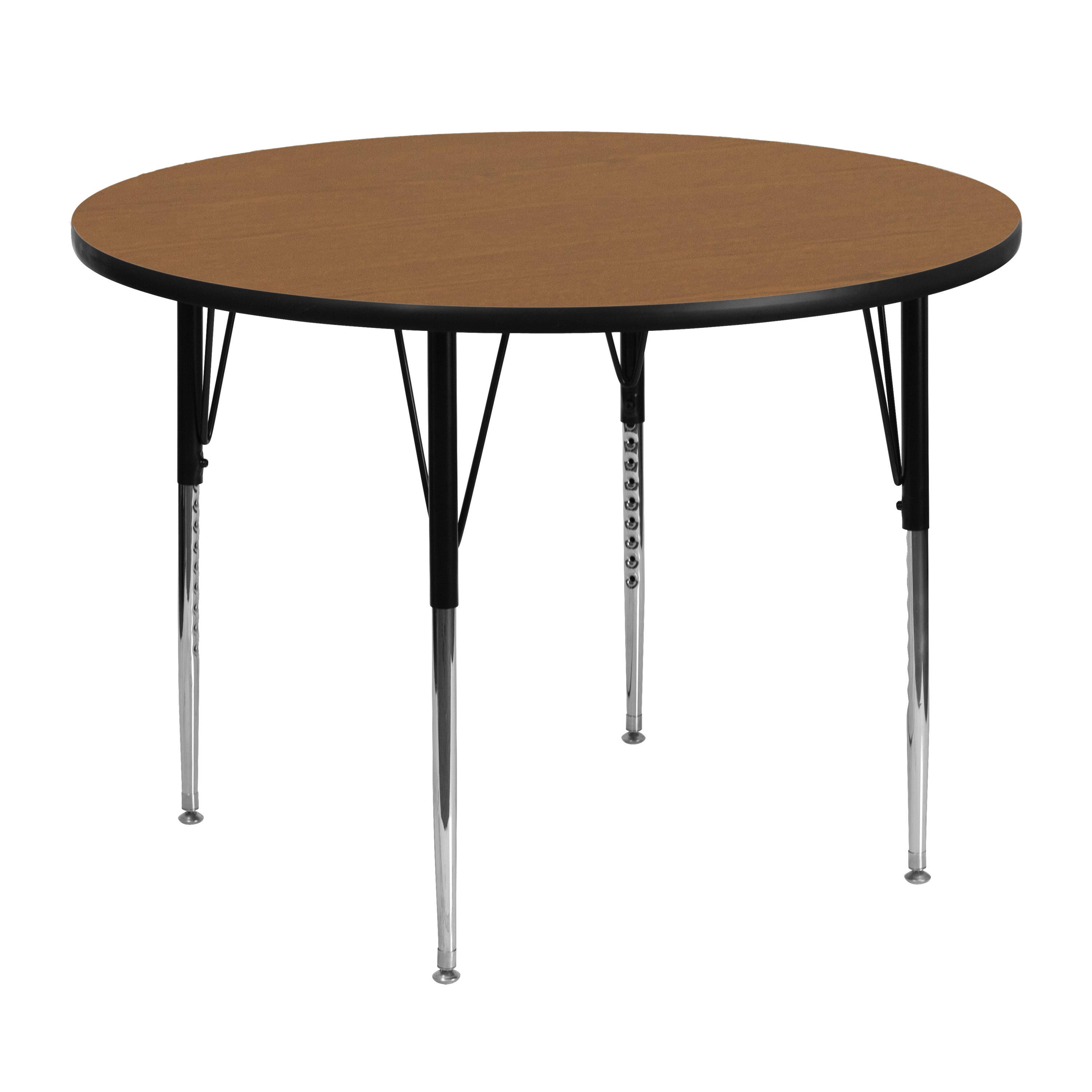 48'' Round Thermal Laminate Activity Table - Standard Height Adjustable Legs-Round Activity Table-Flash Furniture-Wall2Wall Furnishings
