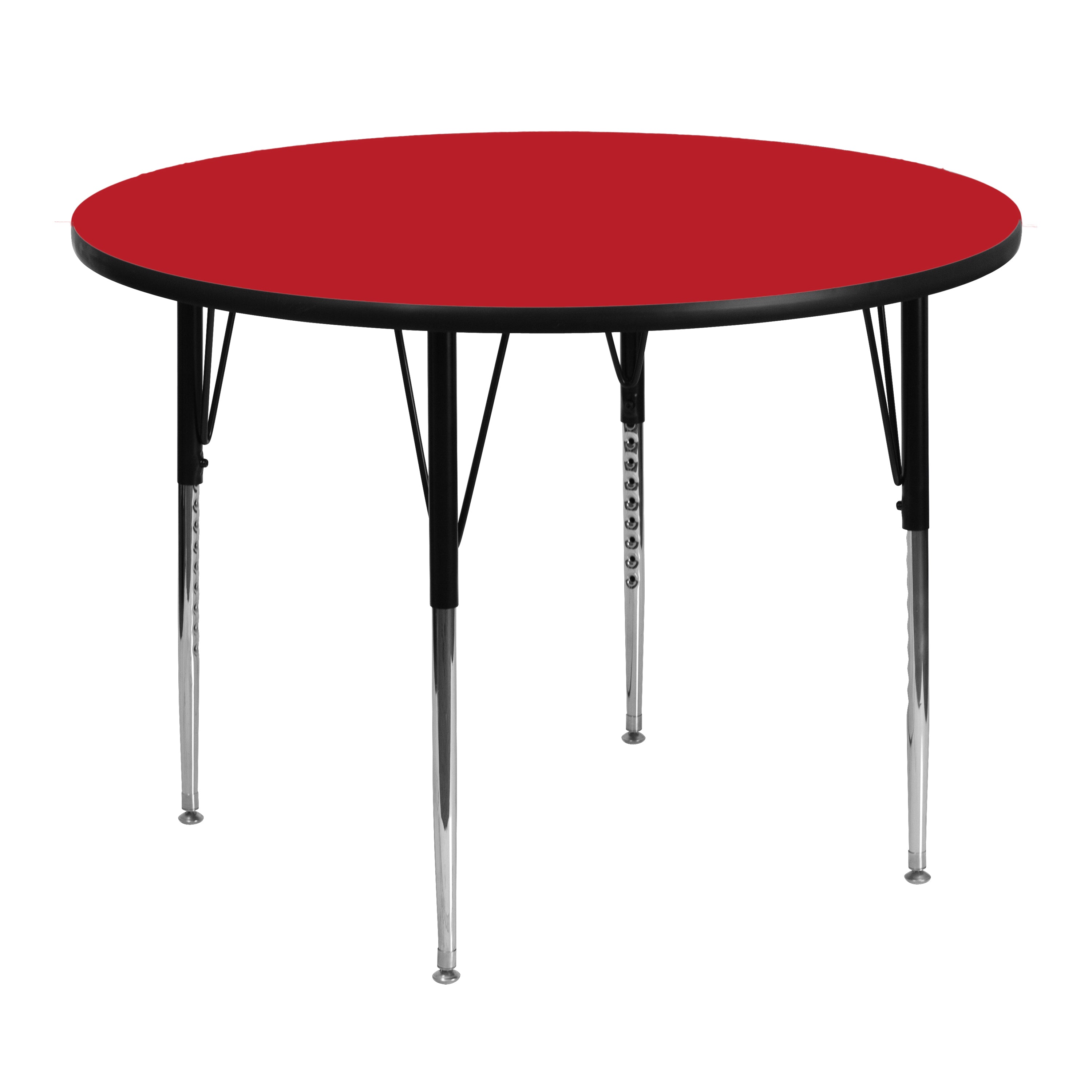 48'' Round HP Laminate Activity Table - Standard Height Adjustable Legs-Round Activity Table-Flash Furniture-Wall2Wall Furnishings