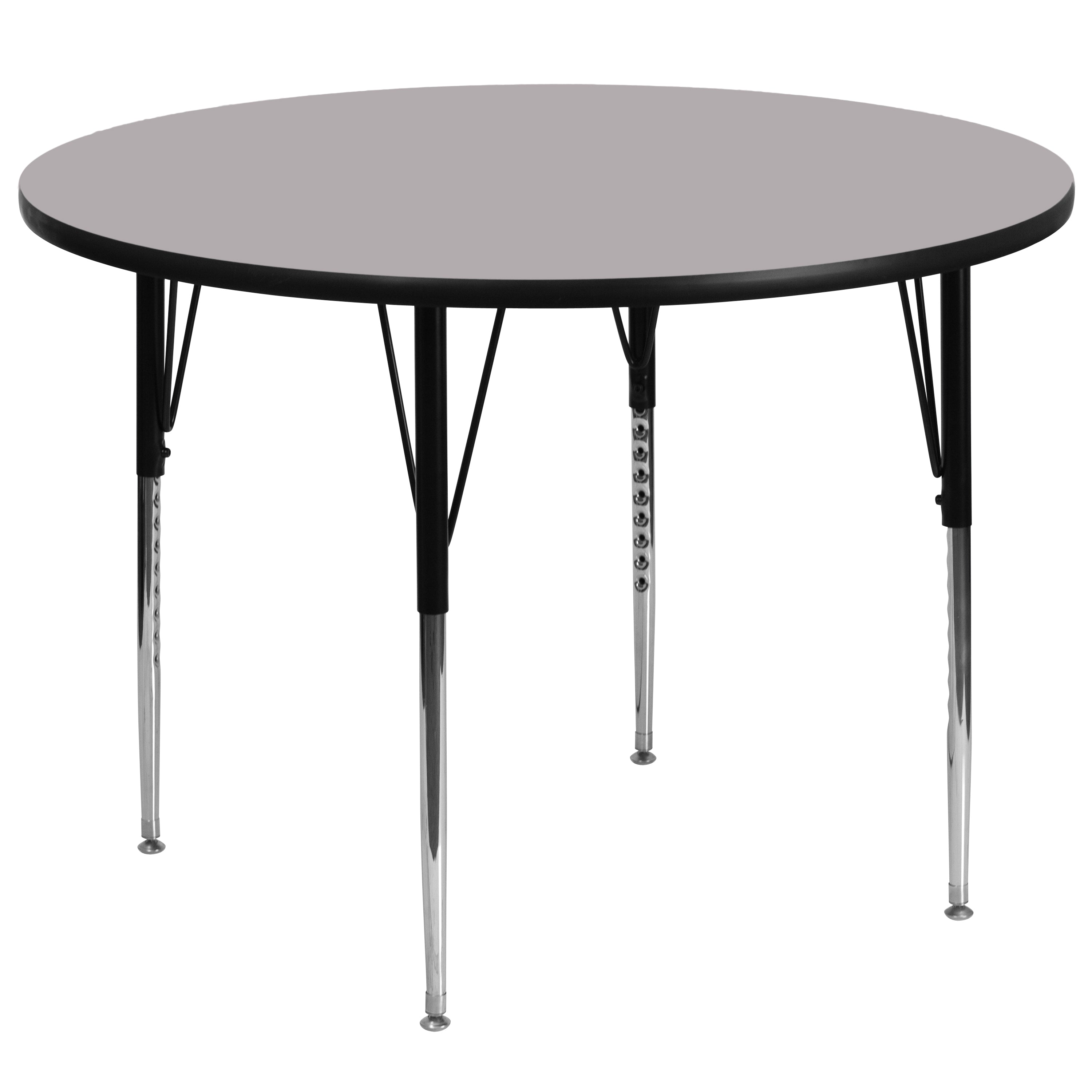 60'' Round Thermal Laminate Activity Table - Standard Height Adjustable Legs-Round Activity Table-Flash Furniture-Wall2Wall Furnishings