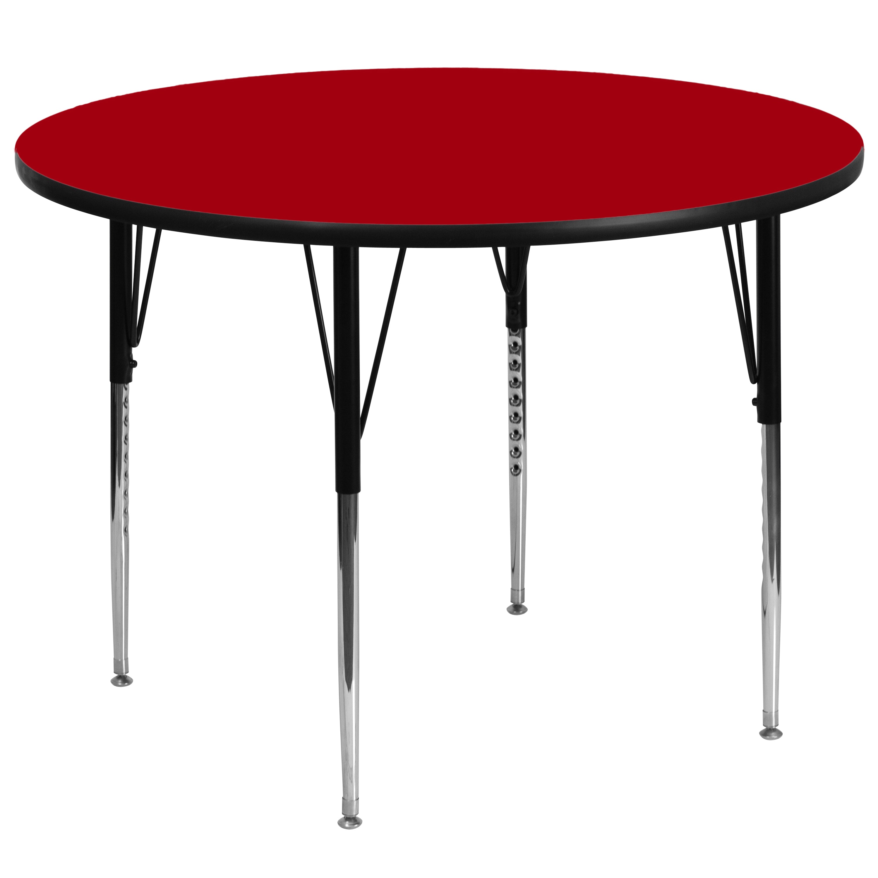 60'' Round Thermal Laminate Activity Table - Standard Height Adjustable Legs-Round Activity Table-Flash Furniture-Wall2Wall Furnishings