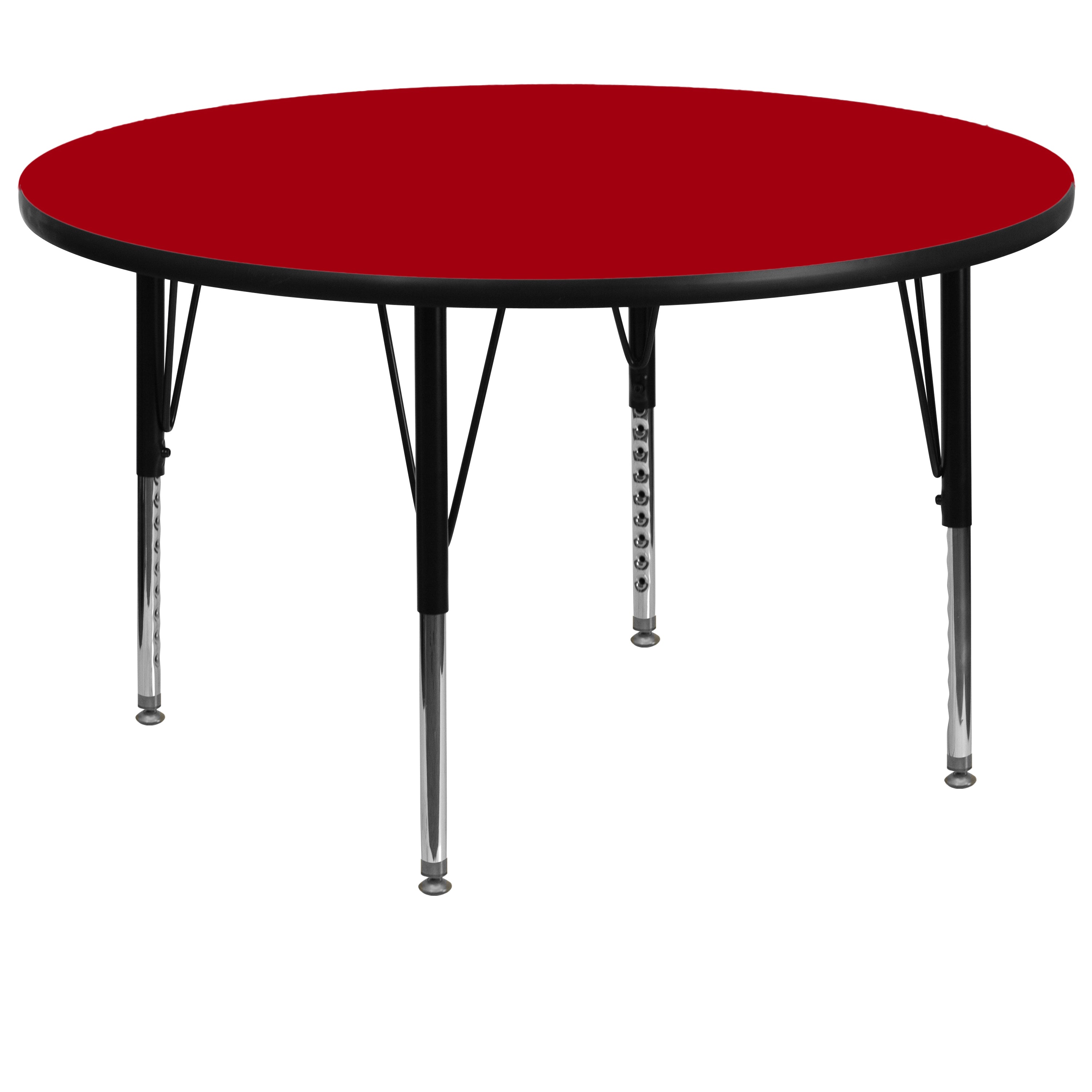 60'' Round Thermal Laminate Activity Table - Height Adjustable Short Legs-Round Activity Table-Flash Furniture-Wall2Wall Furnishings