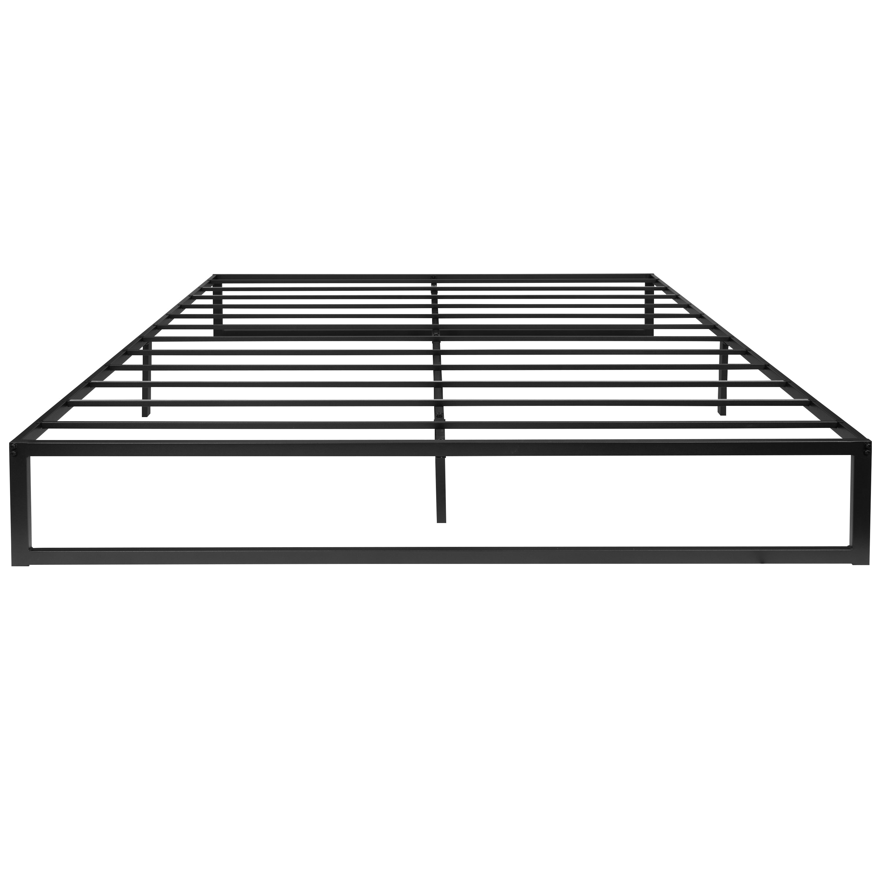 14 Inch Metal Platform Bed Frame with 10 Inch Pocket Spring Mattress in a Box and 2 Inch Cool Gel Memory Foam Topper