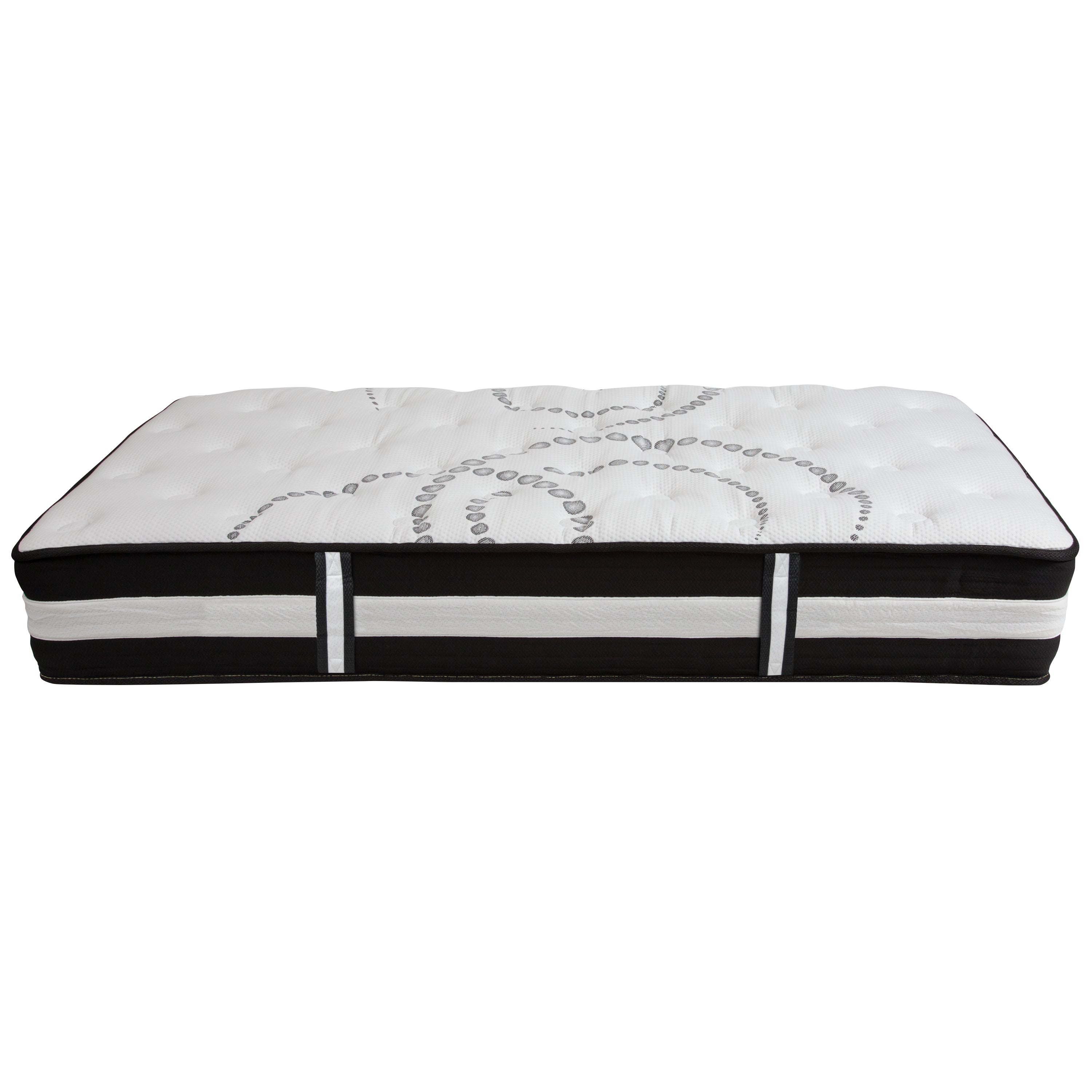 14 Inch Metal Platform Bed Frame with 12 Inch Pocket Spring Mattress in a Box and 2 Inch Cool Gel Memory Foam Topper
