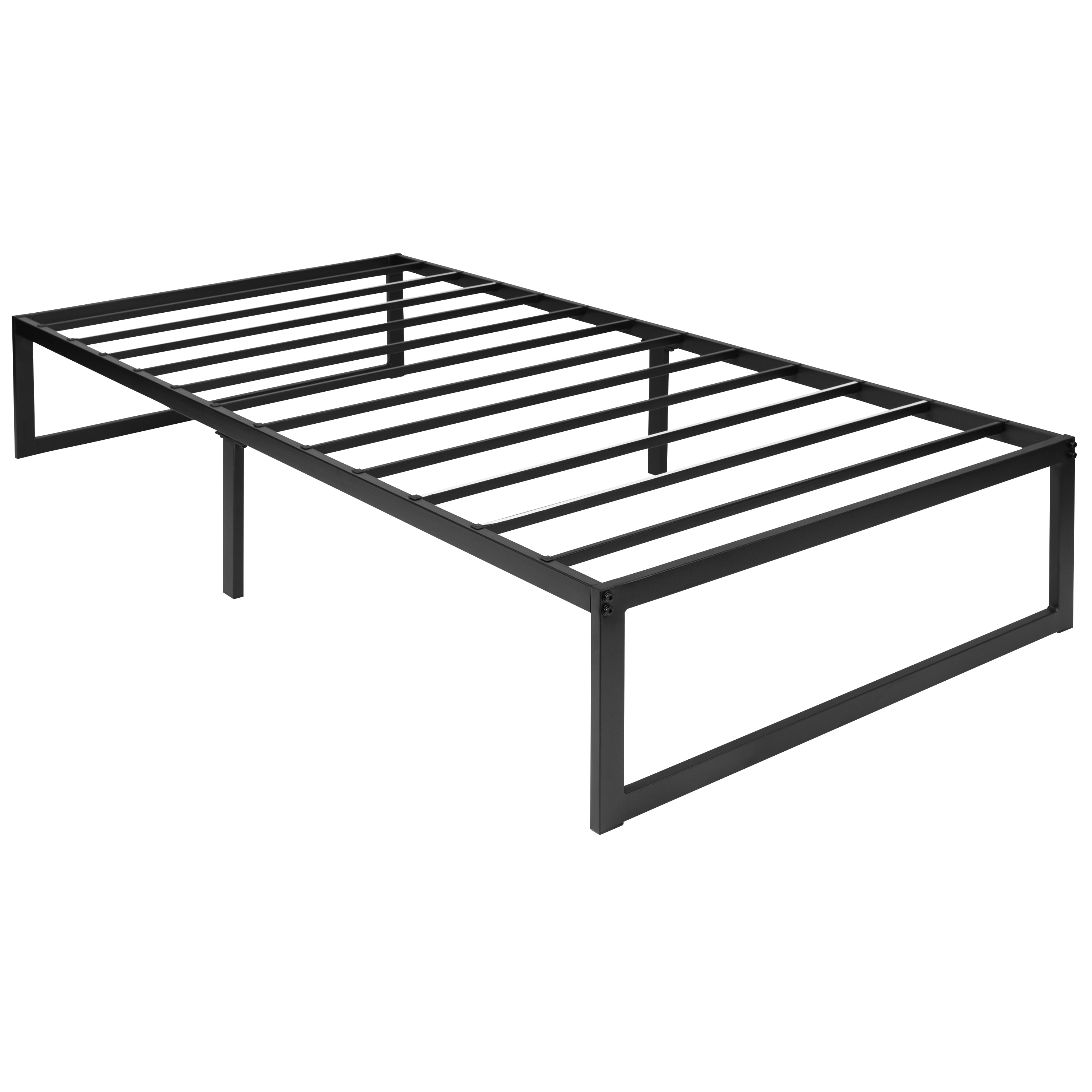 14 Inch Metal Platform Bed Frame with 12 Inch Pocket Spring Mattress in a Box and 3 inch Cool Gel Memory Foam Topper