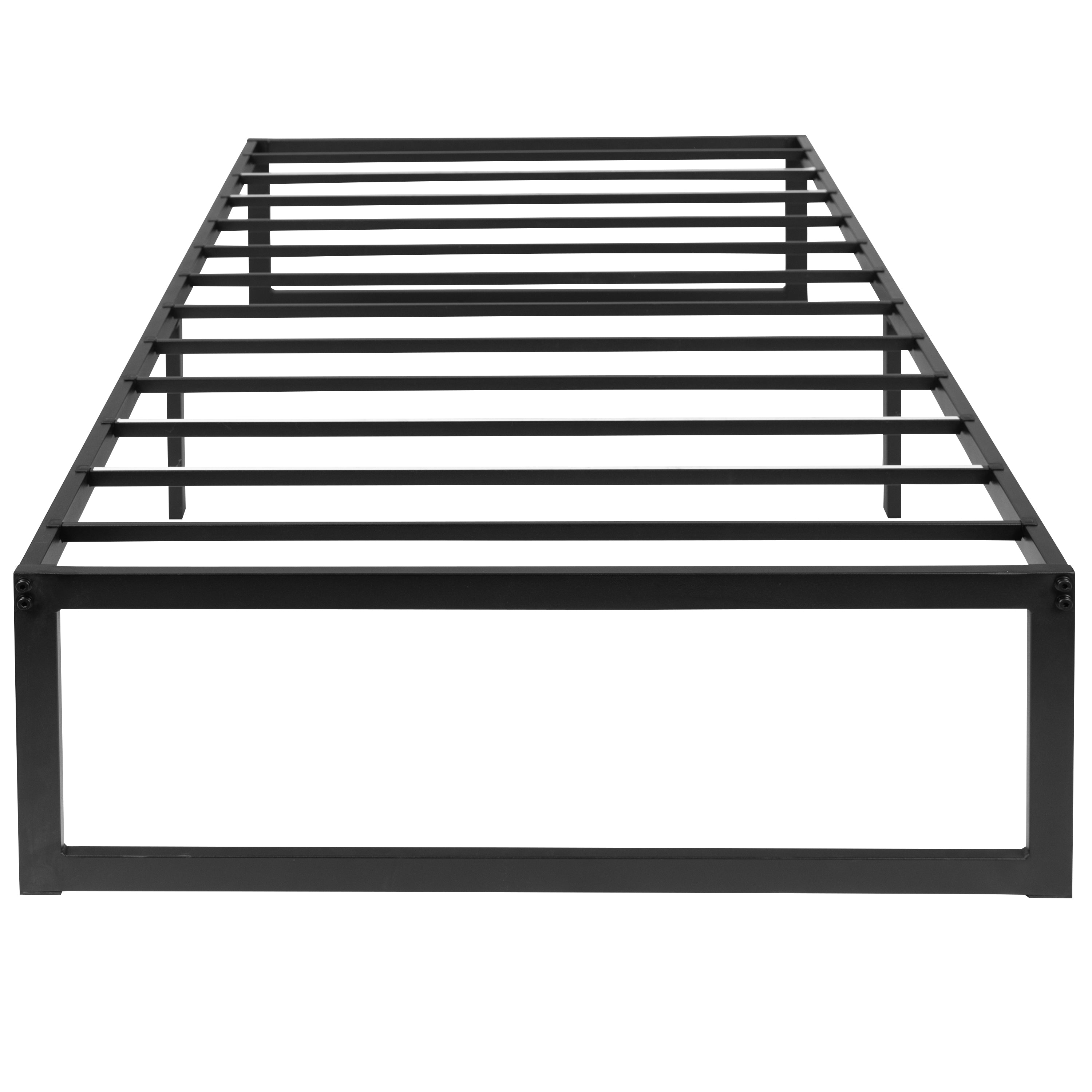 14 Inch Metal Platform Bed Frame with 12 Inch Pocket Spring Mattress in a Box and 3 inch Cool Gel Memory Foam Topper