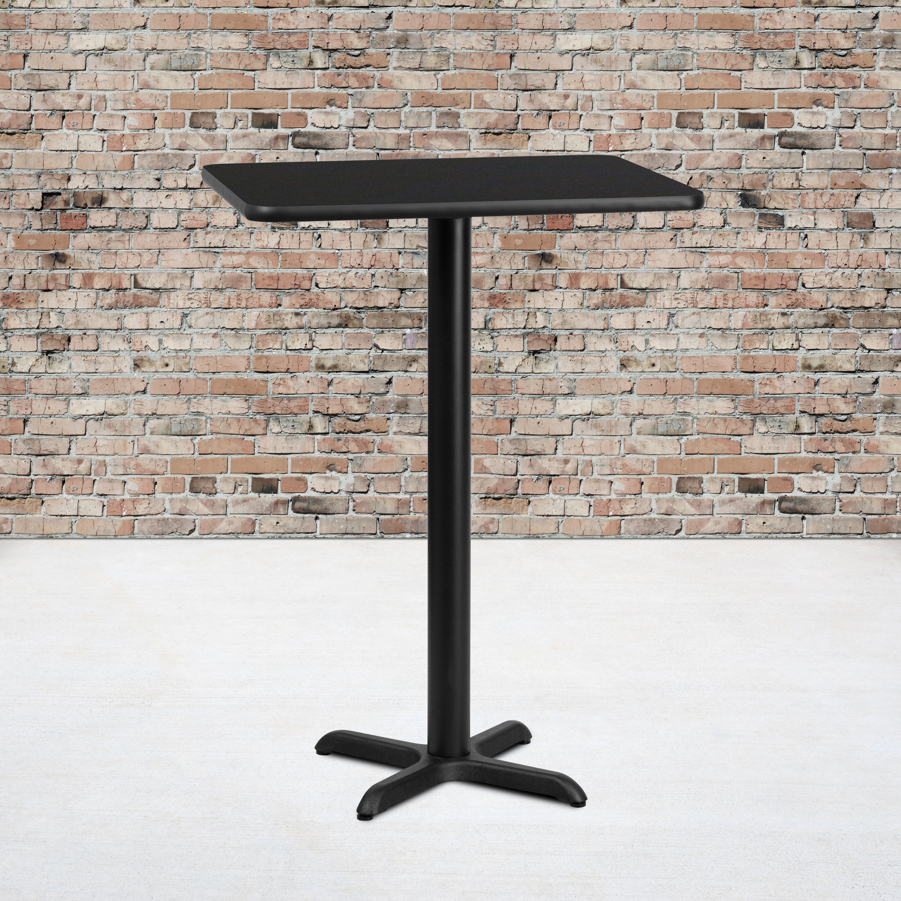 24'' x 30'' Rectangular Laminate Table Top with 22'' x 22'' Bar Height Table Base-Restaurant Dining Table and Bases - Bar Height-Flash Furniture-Wall2Wall Furnishings