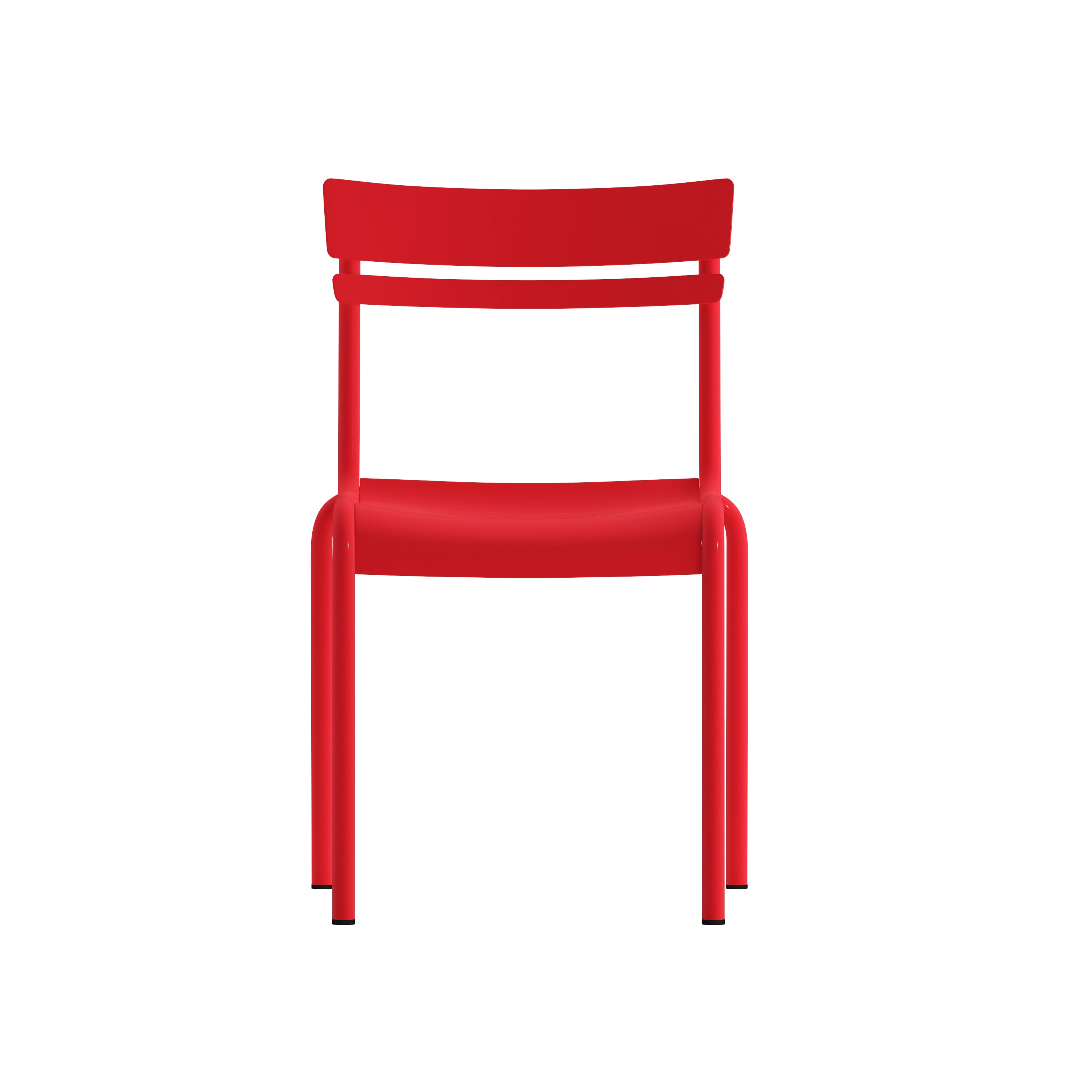 Nash Commercial Grade Steel Stack Chair, Indoor-Outdoor Armless Chair with 2 Slat Back-Metal Colorful Restaurant Chair-Flash Furniture-Wall2Wall Furnishings