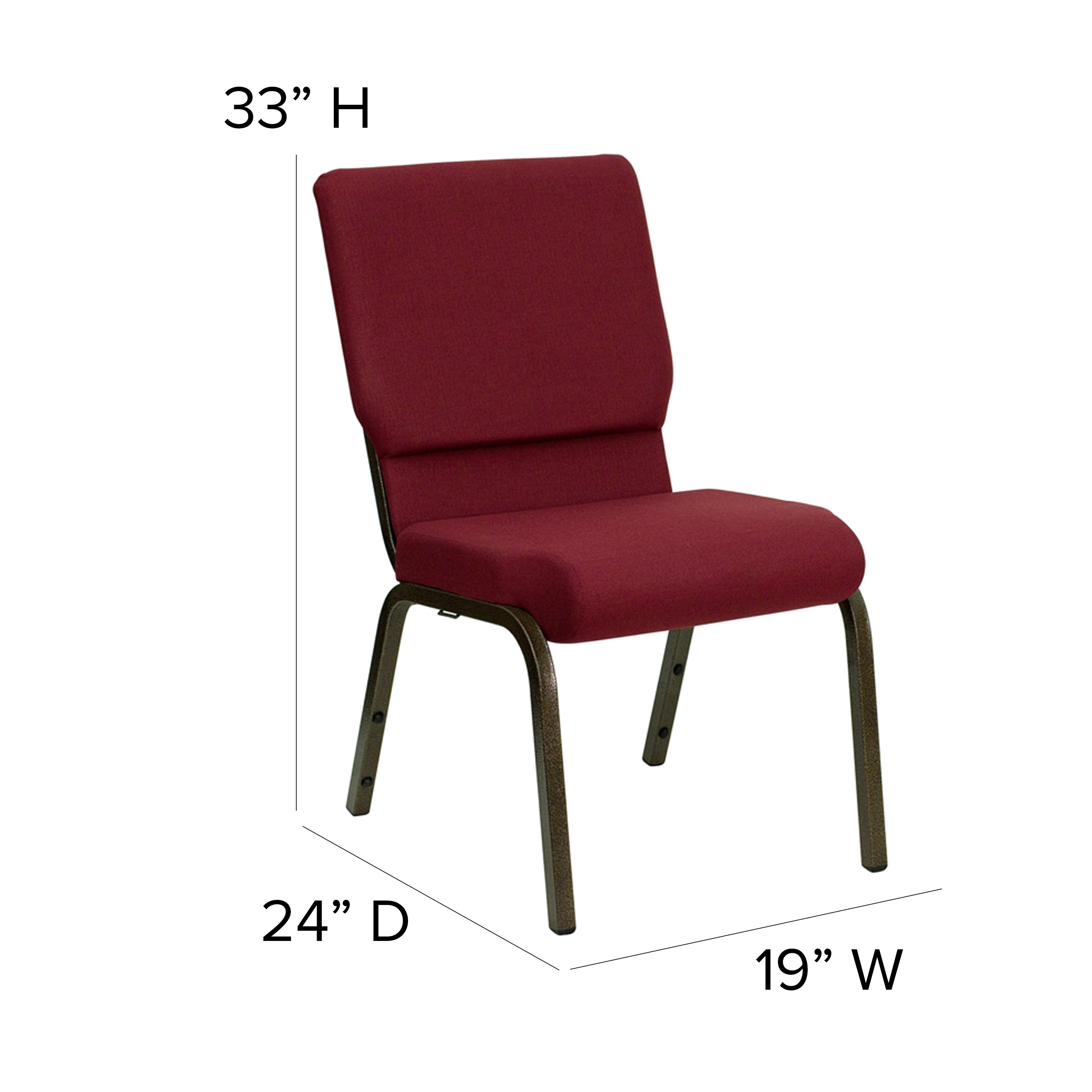 HERCULES Series 18.5''W Stacking Church Chair-Church Chair-Flash Furniture-Wall2Wall Furnishings
