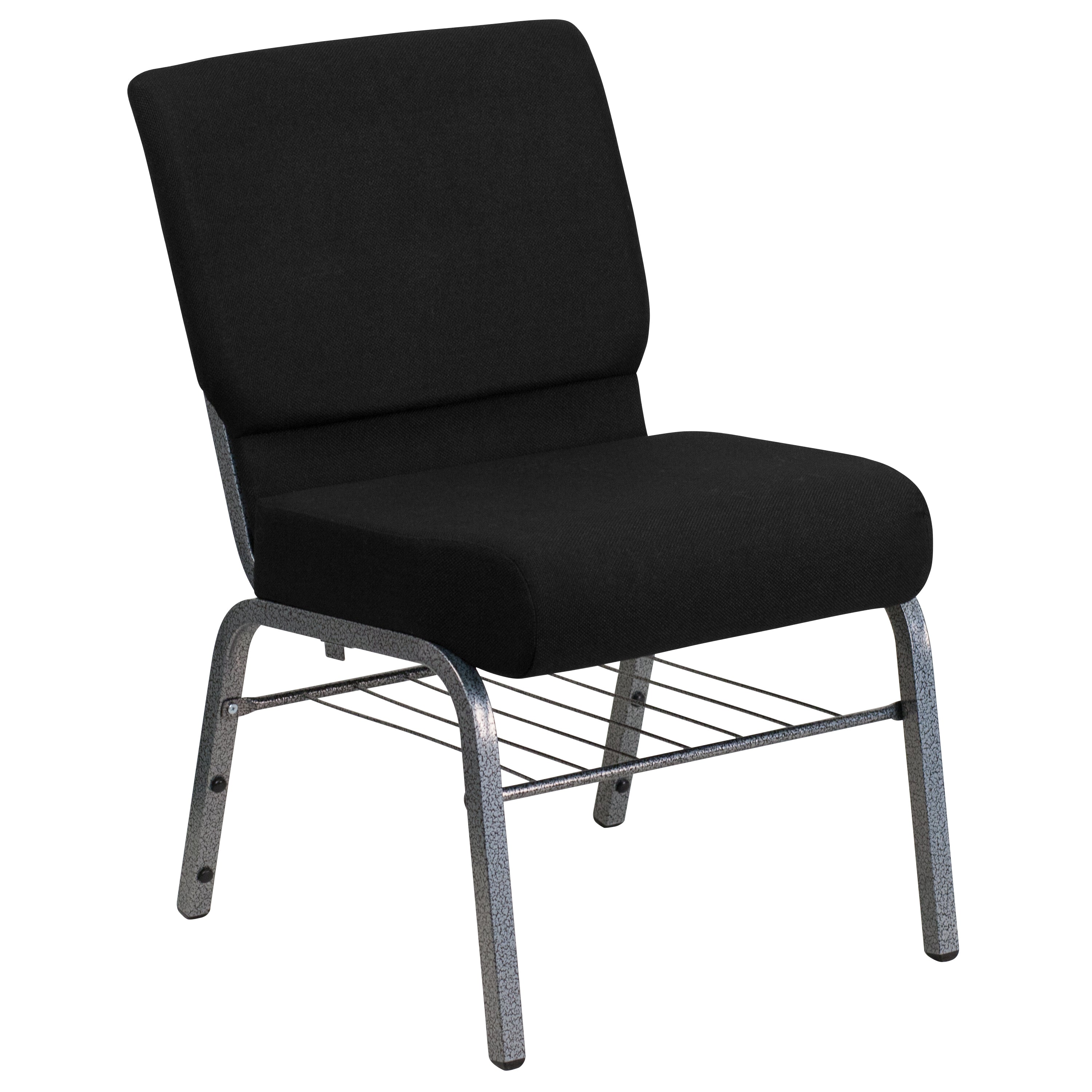 HERCULES Series 21''W Church Chair with Book Rack-Church Chair-Flash Furniture-Wall2Wall Furnishings