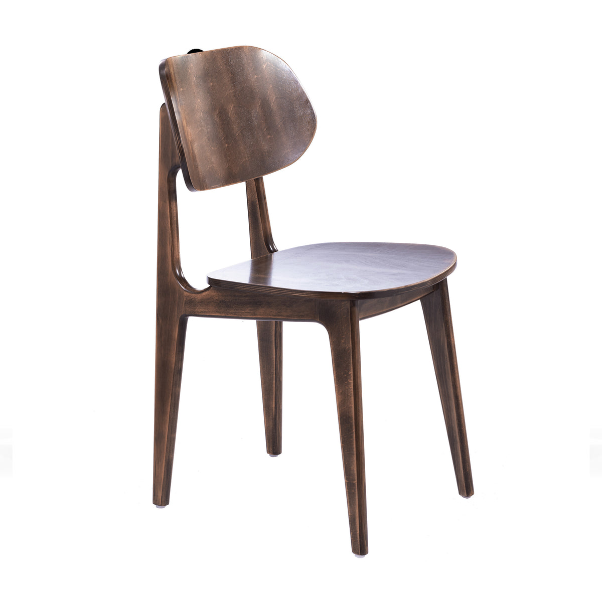 Verona Commercial Grade Solid Wood Dining Chair with Curved Oval Backrest