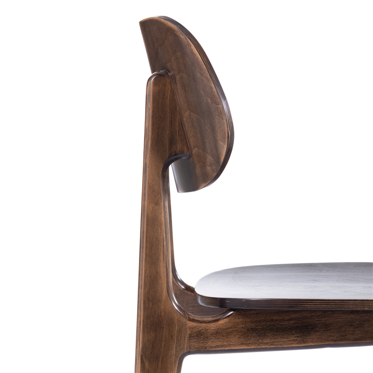 Verona Commercial Grade Solid Wood Dining Chair with Curved Oval Backrest