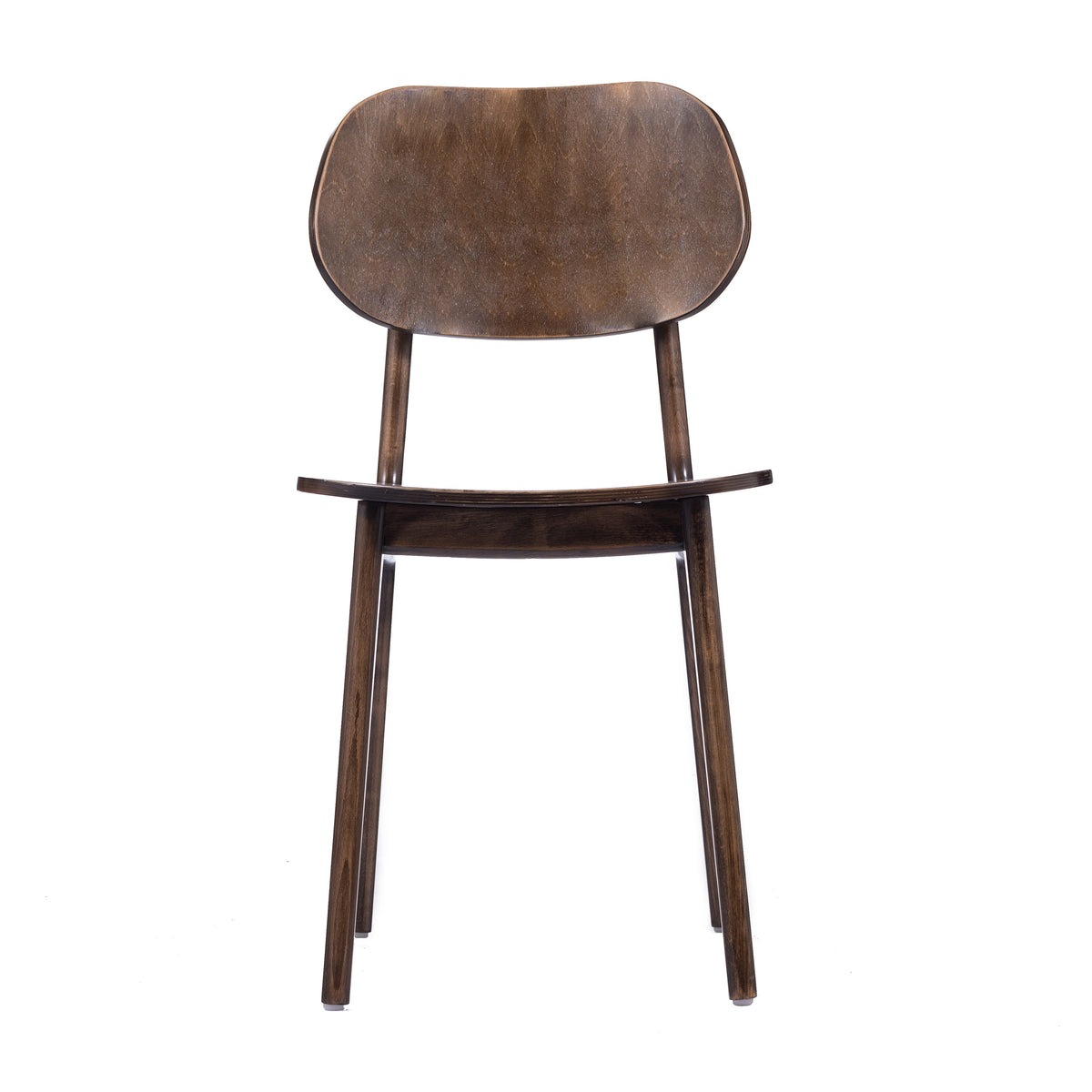 Verona Commercial Grade Solid Wood Dining Chair with Curved Oval Backrest