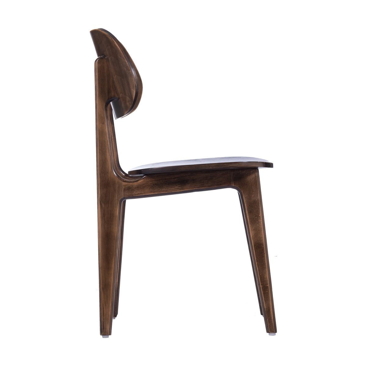 Verona Commercial Grade Solid Wood Dining Chair with Curved Oval Backrest